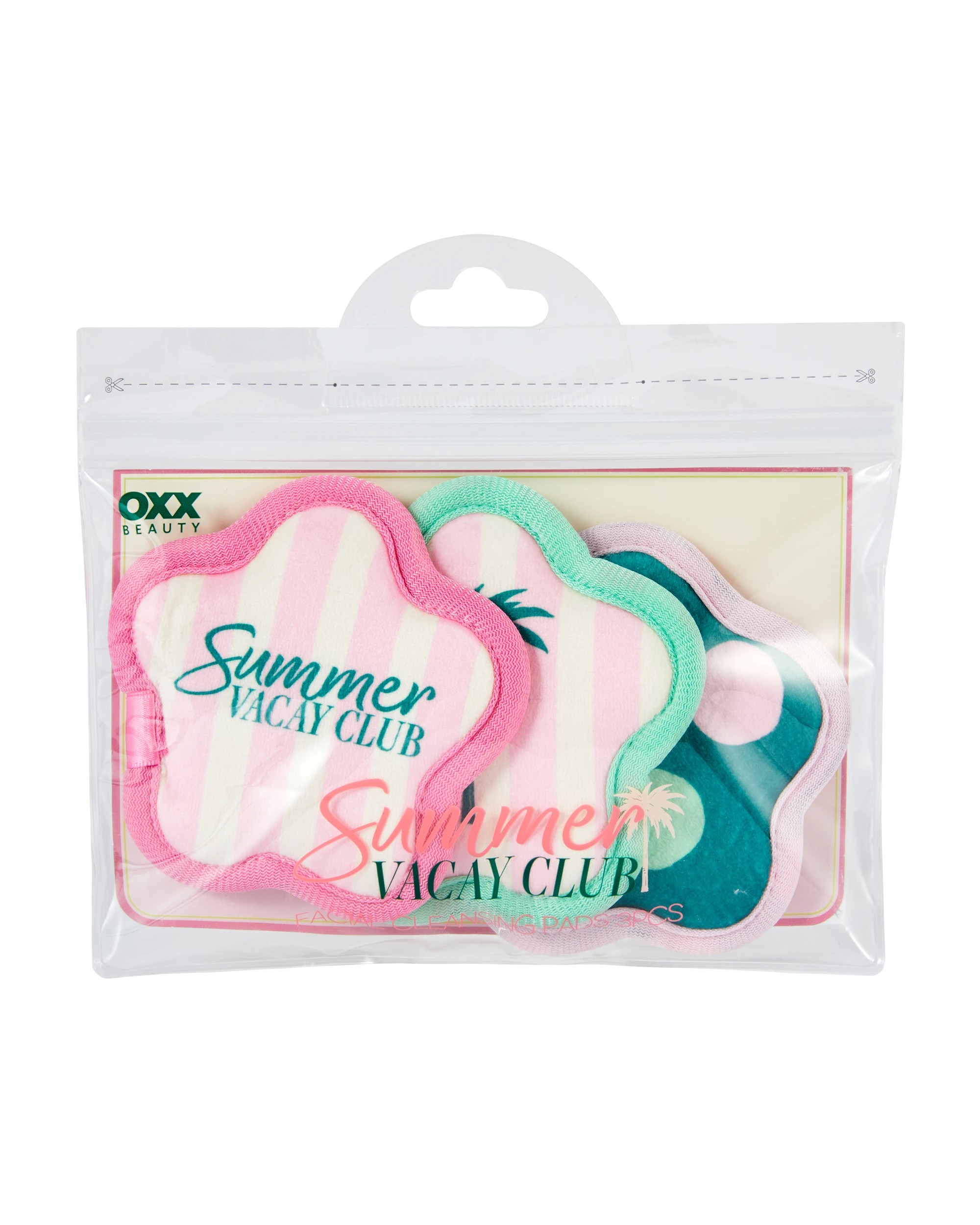 1 OXX Beauty 3 Piece Summer Vacay Club Facial Cleansing Pads, 1 of 6