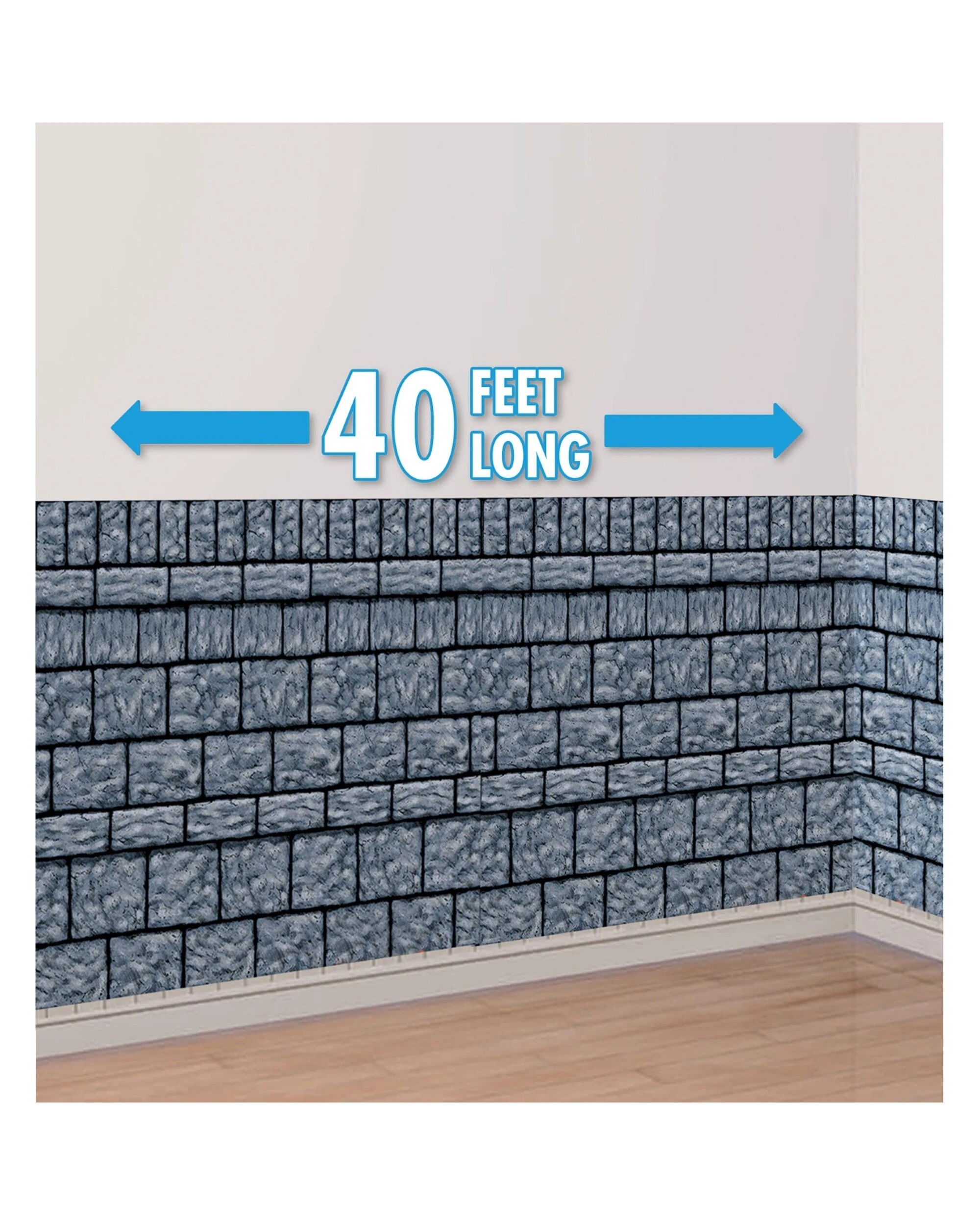 2 Amscan Inc. Stone Wall Backdrop - Grey, 2 of 2
