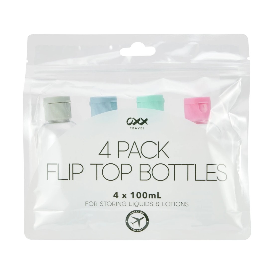 1 4 Pack Travel Solutions Flip Top Bottles, 1 of 9