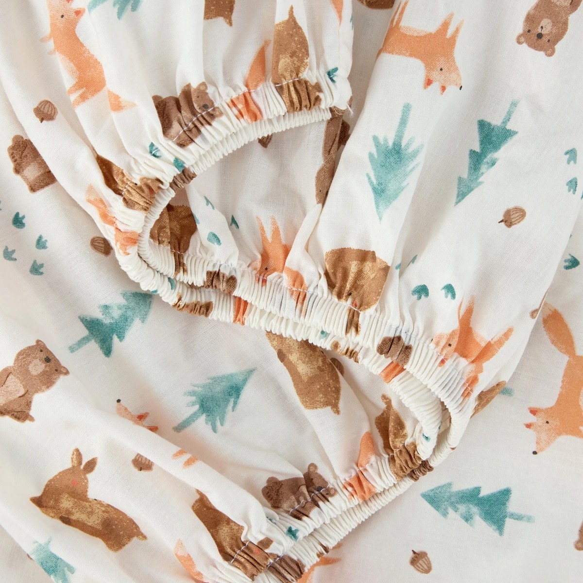 4 2 Pack Organic Cotton Fitted Cot Sheets - Woodland and Spring, 4 of 6