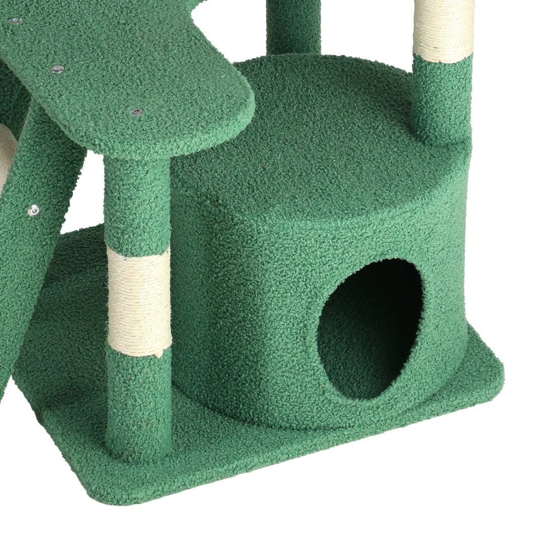 8 Alopet Cat Tree Tower Scratching Post 130cm Furniture Scratcher Pet Condo House
 - Green, 8 of 9