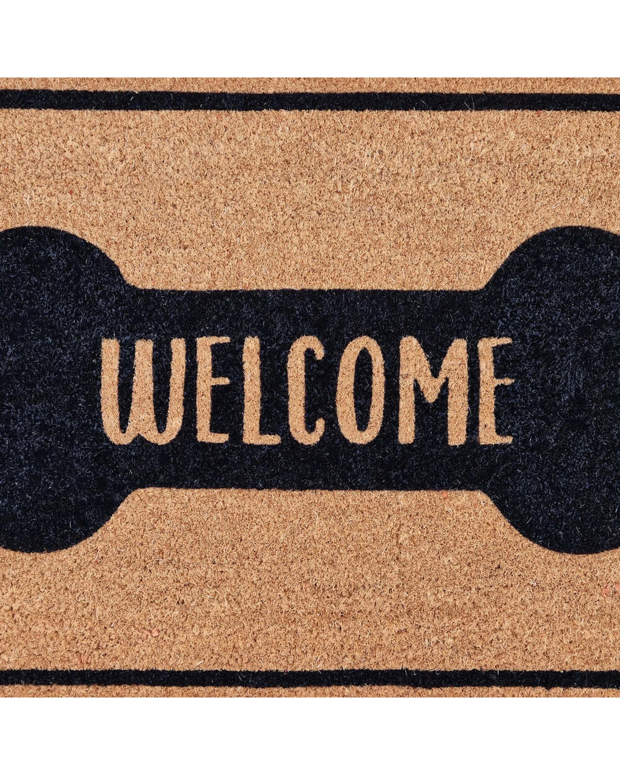2 J.Elliot Dog Welcome Door Mat Floor Rug PVC Backed Coir Rectangle 45x75cm - Multi, 2 of 3