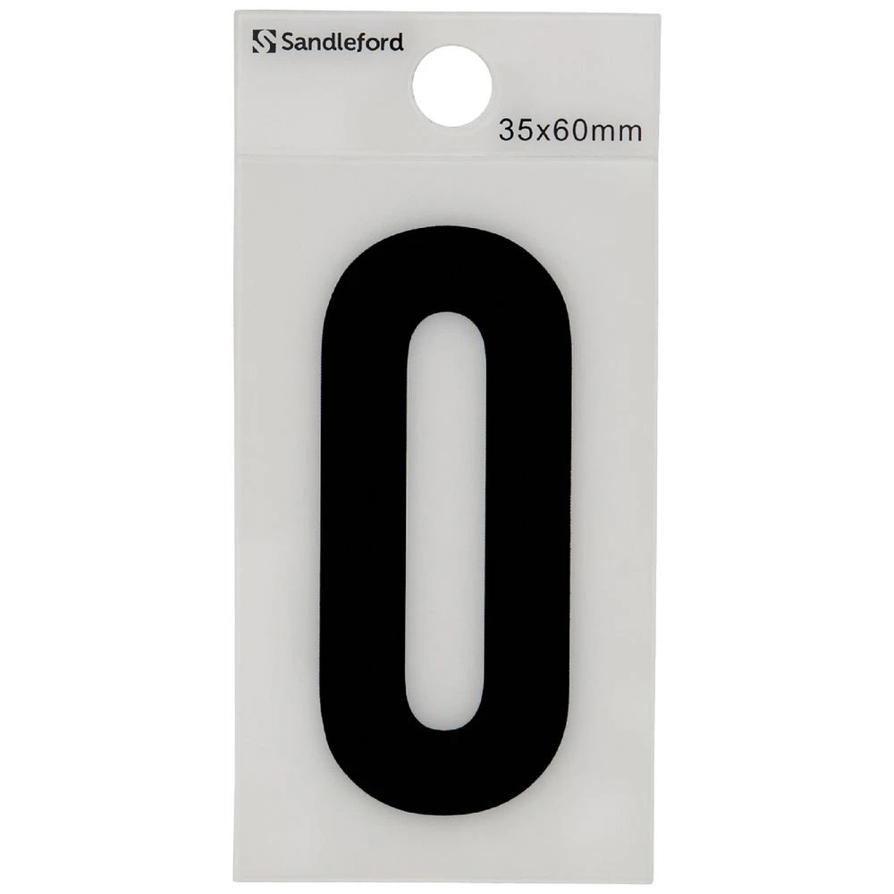 1 Sandleford Self Adhesive Number White 60mm 0, 1 of 1