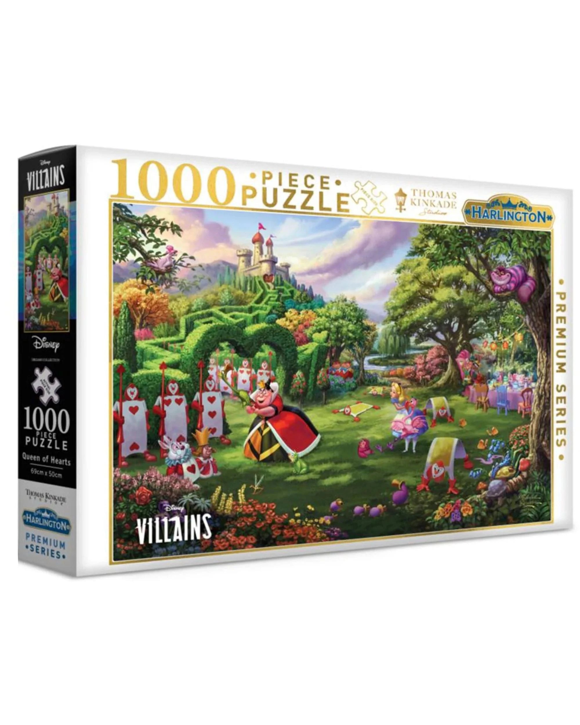 1 Harlington Thomas Kinkade Studios Disney Villains Queen of Hearts Premium Series 1000 Piece Jigsaw Puzzle, 1 of 1