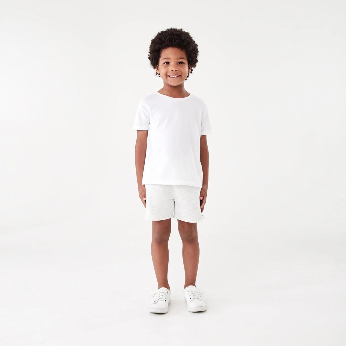 6 Stripe Knit Shorts Wht Marle, 6 of 9