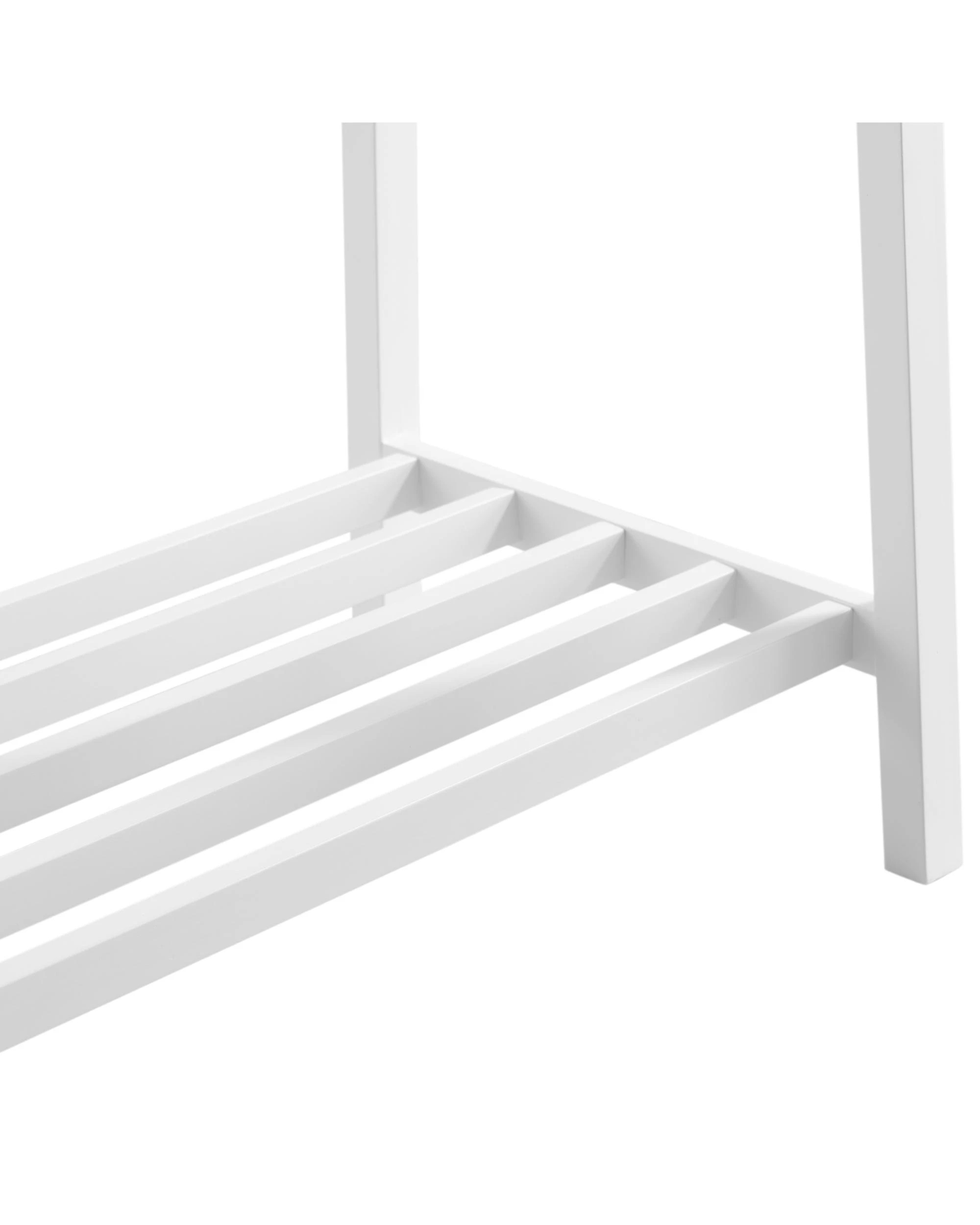 7 Kodu Console Hallway Entryway Table with Shelf, Oak Look Top - White, 7 of 9