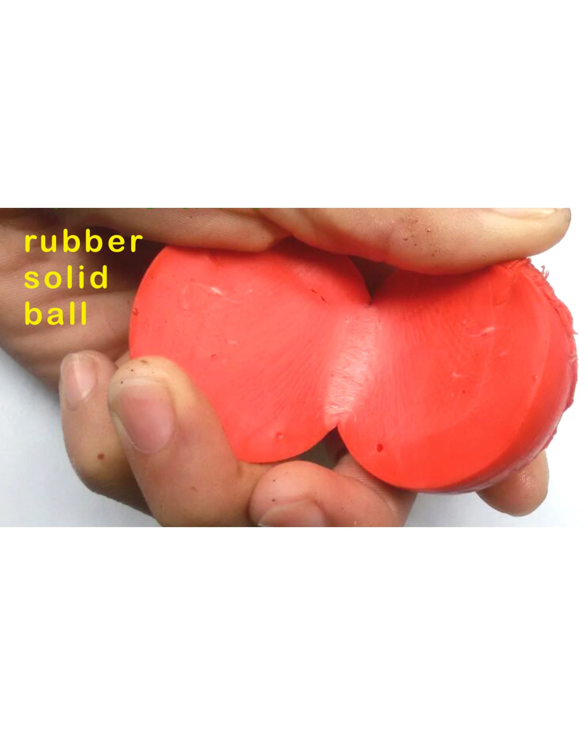 5 Br Pets Heavy Duty Dog Toy Rubber Ball W/ Rope Throw Tug Pull Tough Chew Strong In Red, 5 of 6