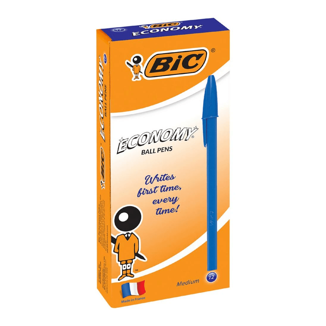 1 BIC Economy Medium Ballpoint Pens Blue 12 Pack, 1 of 5