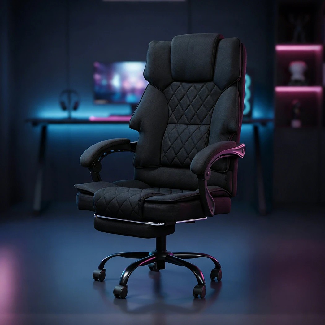 7 Levede Ergonomic Computer Chairs with Footrest and Wide Seat,dark gray, 7 of 7