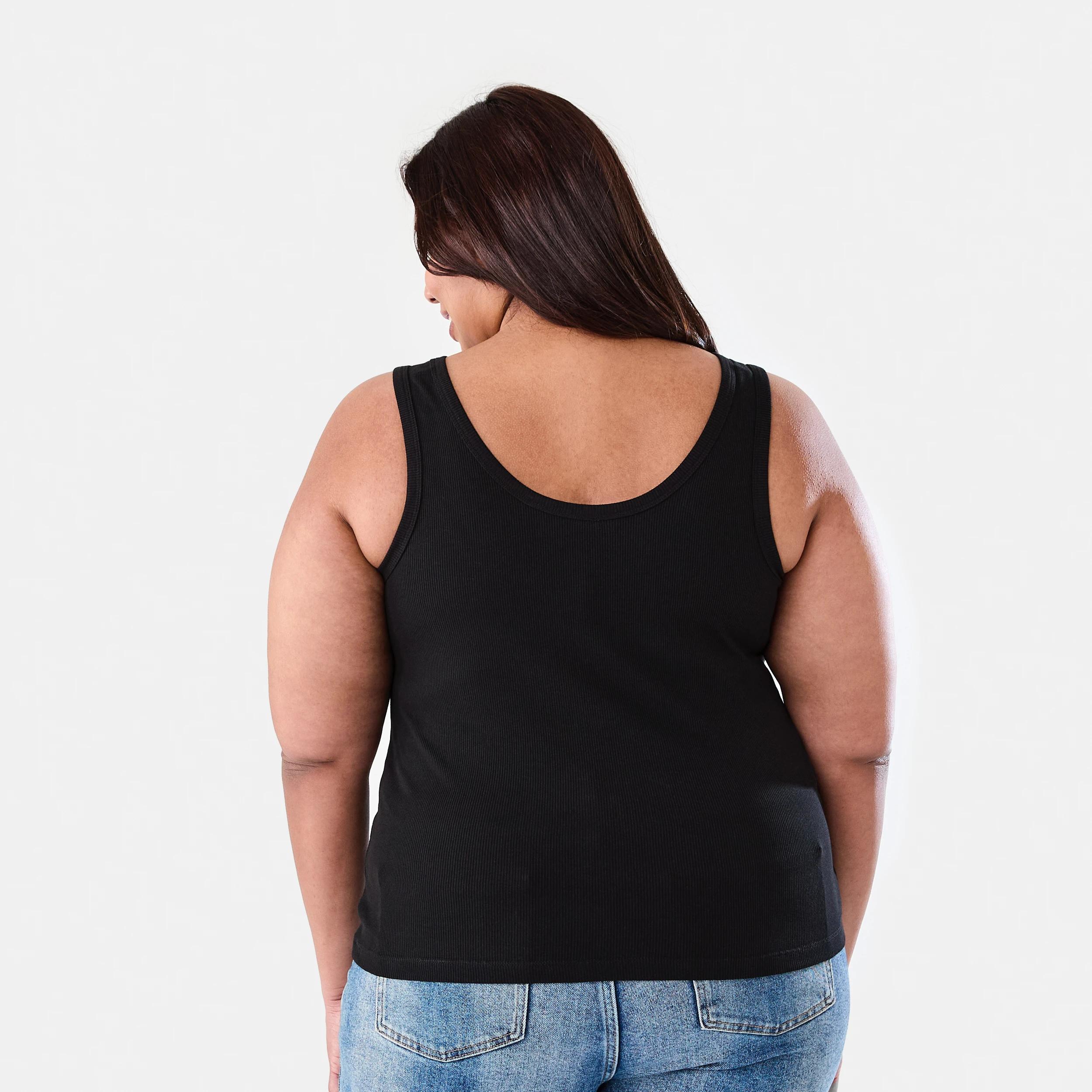 3 Curve Sleeveless Rib Tank Black, 3 of 6