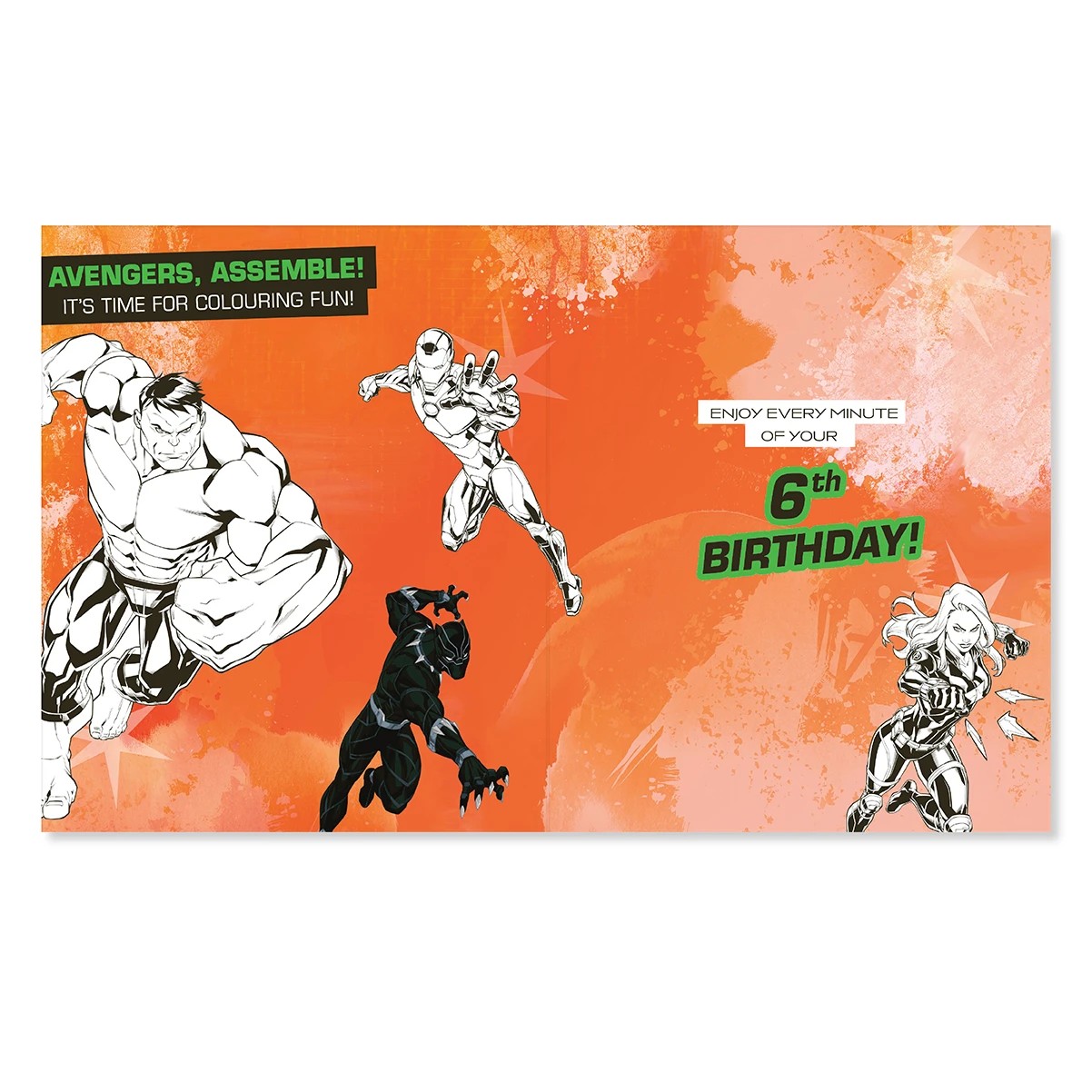 2 Hallmark 6th Birthday Card - Avengers, 2 of 3