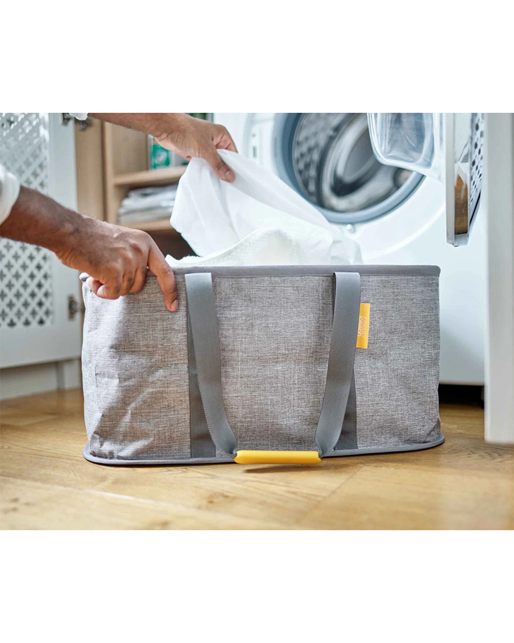 2 Joseph Joseph Hold-All Collapsible Laundry Basket Foldable Moisture Resistant - Grey, 2 of 4