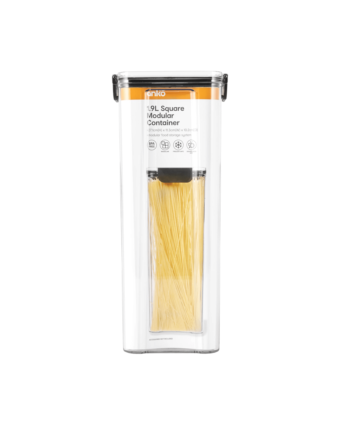 4 1.9L Square Modular Container, 4 of 4