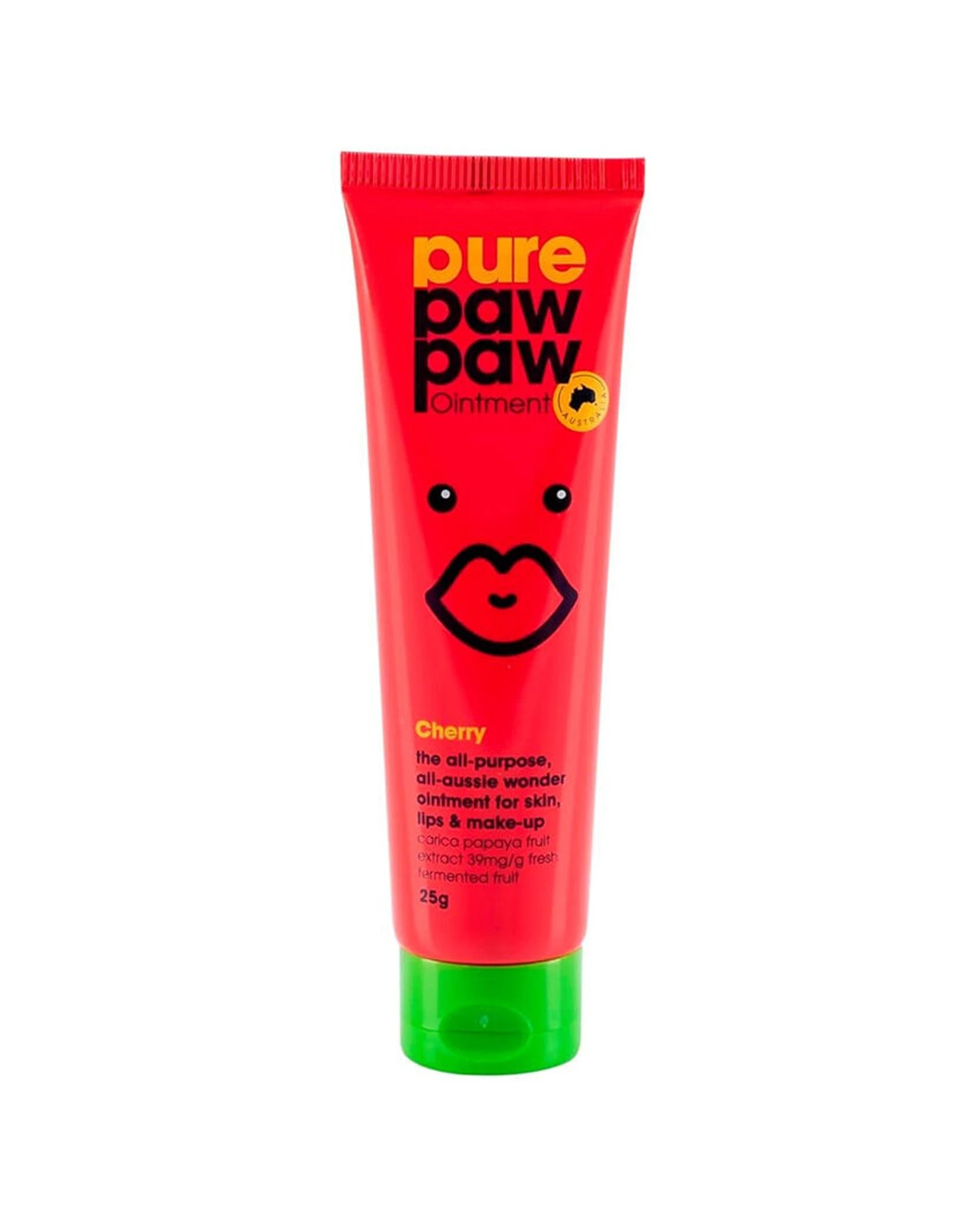 2 Pure Paw Paw 3Pk Ointment Skin Lip Balm Cherry Flavour 75G Pack Size 3 Tubes - Red, 2 of 2