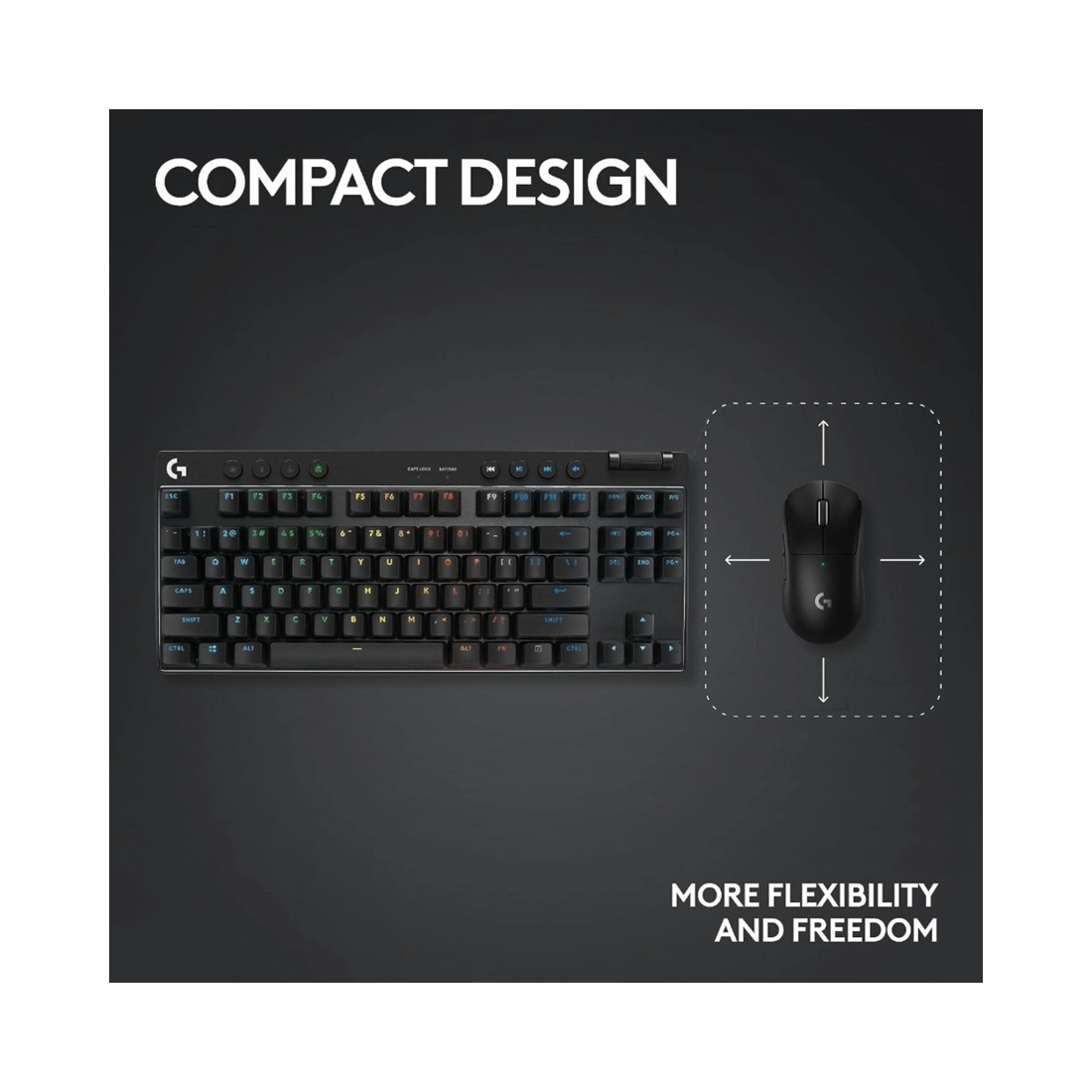 8 Logitech G PRO X TKL LIGHTSPEED Gaming Keyboard - Black, 8 of 8