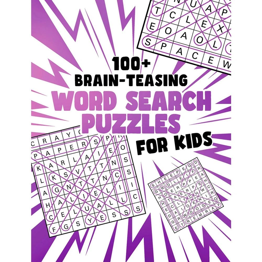 1 Brain-Busting Word Search Puzzles for Kids Purple, 1 of 1