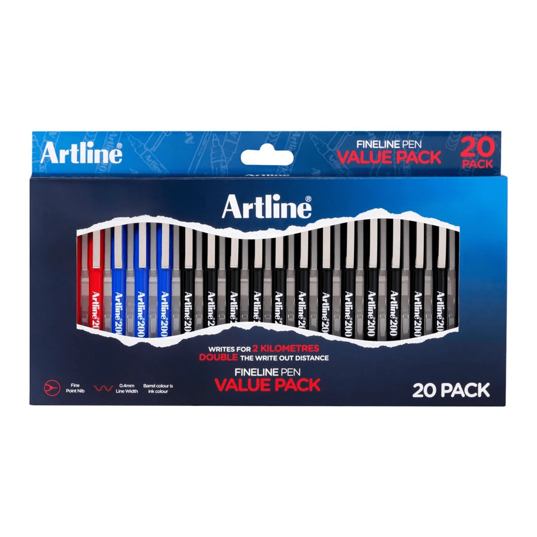 1 Artline 200 Fineliner 0.4mm 20 Pack, 1 of 4