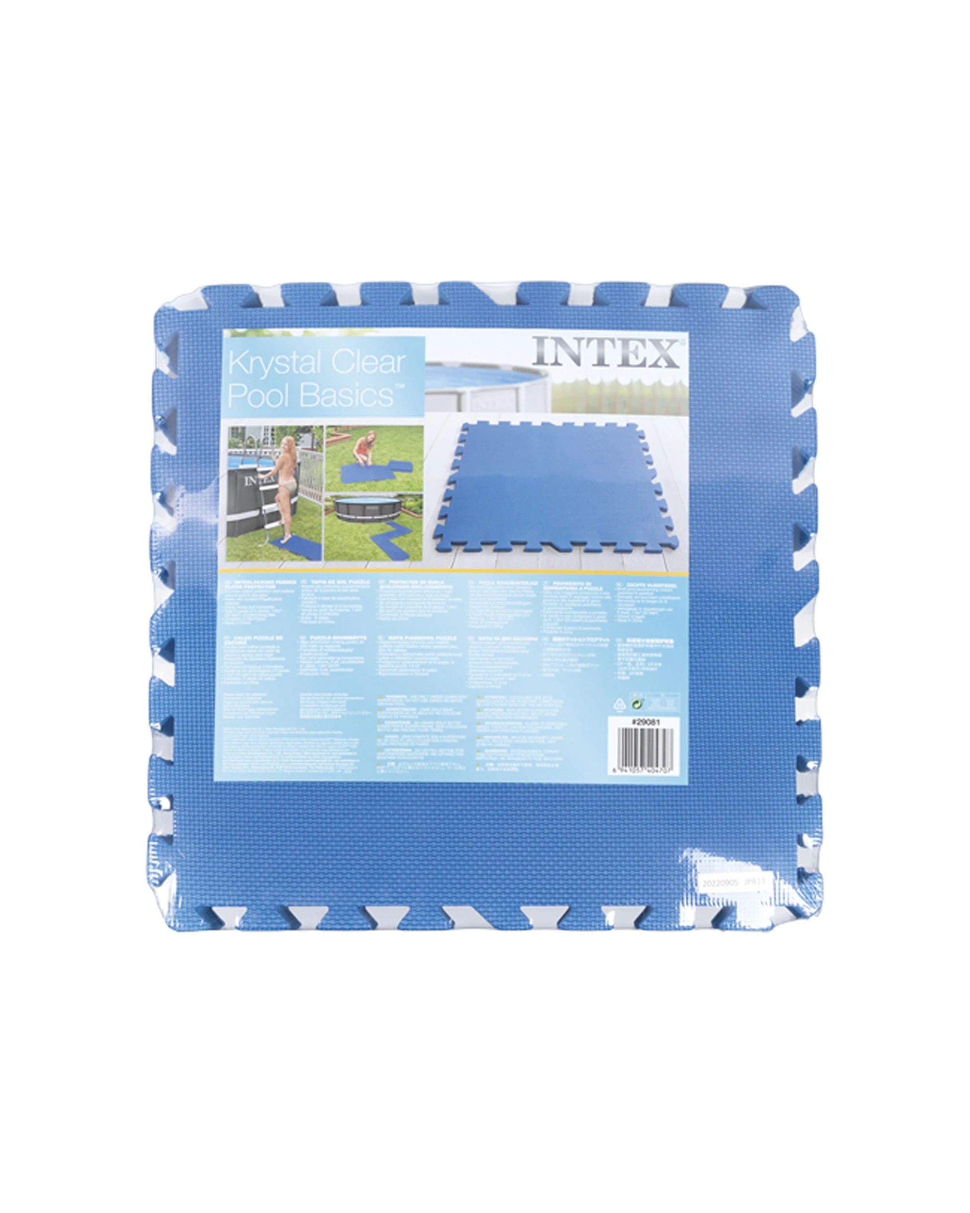 1 Intex 8pc Interlocking Padded Floor Protector Square - Blue, 1 of 7