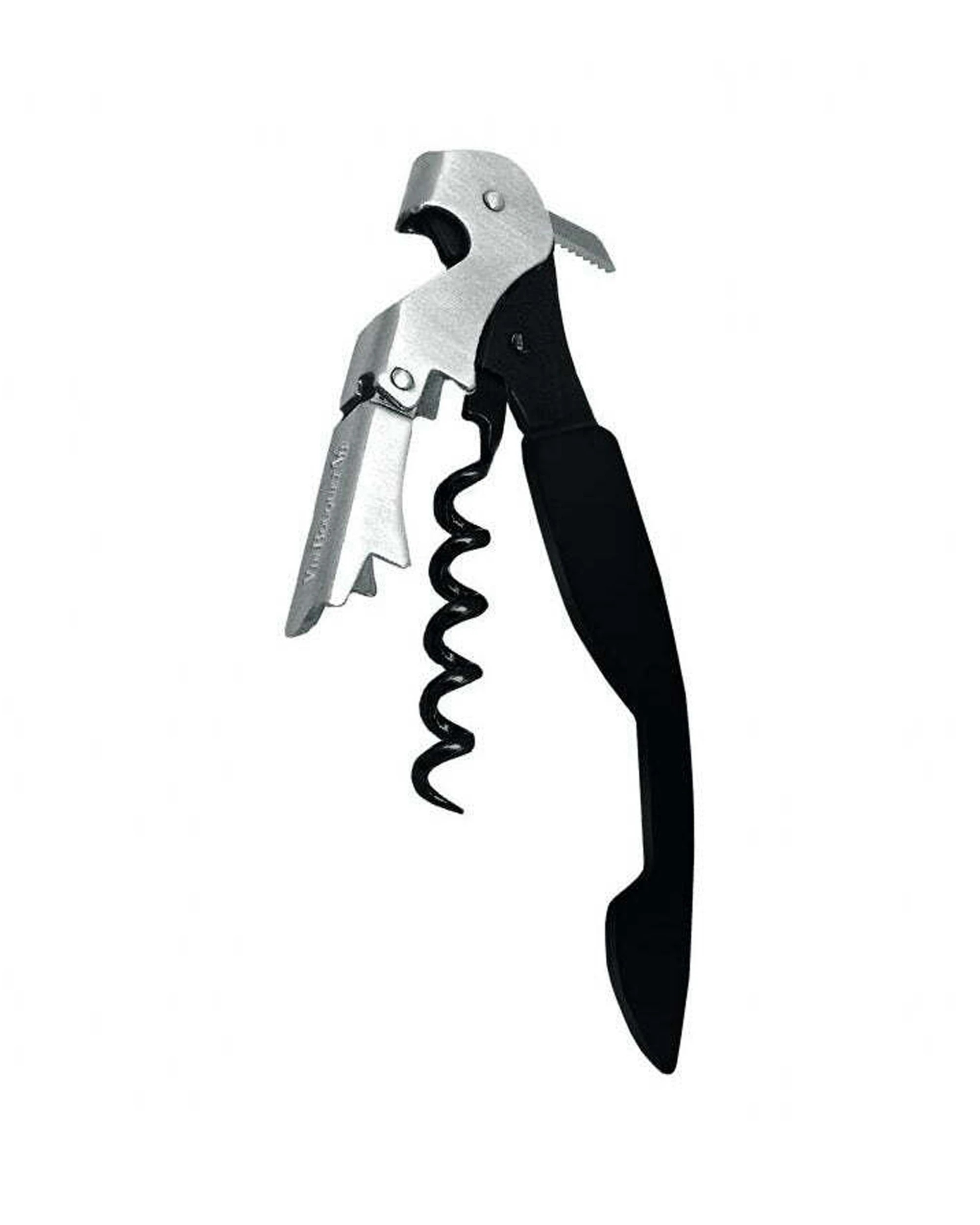 1 Vin Bouquet Professional 13cm Stainless Steel Teflon 2-Lever Corkscrew - Black, 1 of 1
