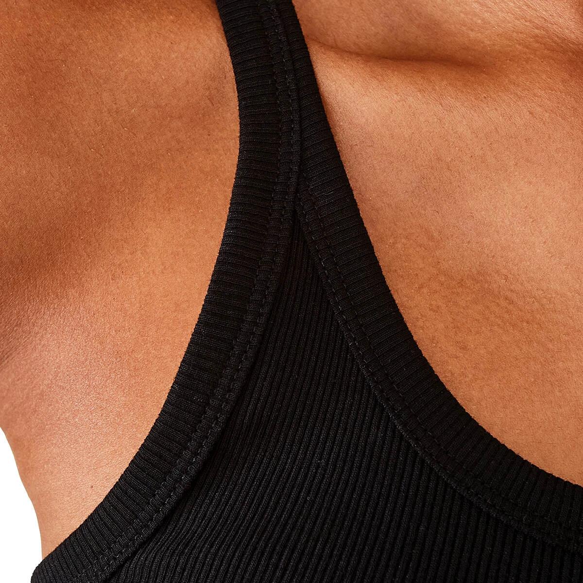 6 3 Pack Essential Cotton Rib Singlet Black, 6 of 8