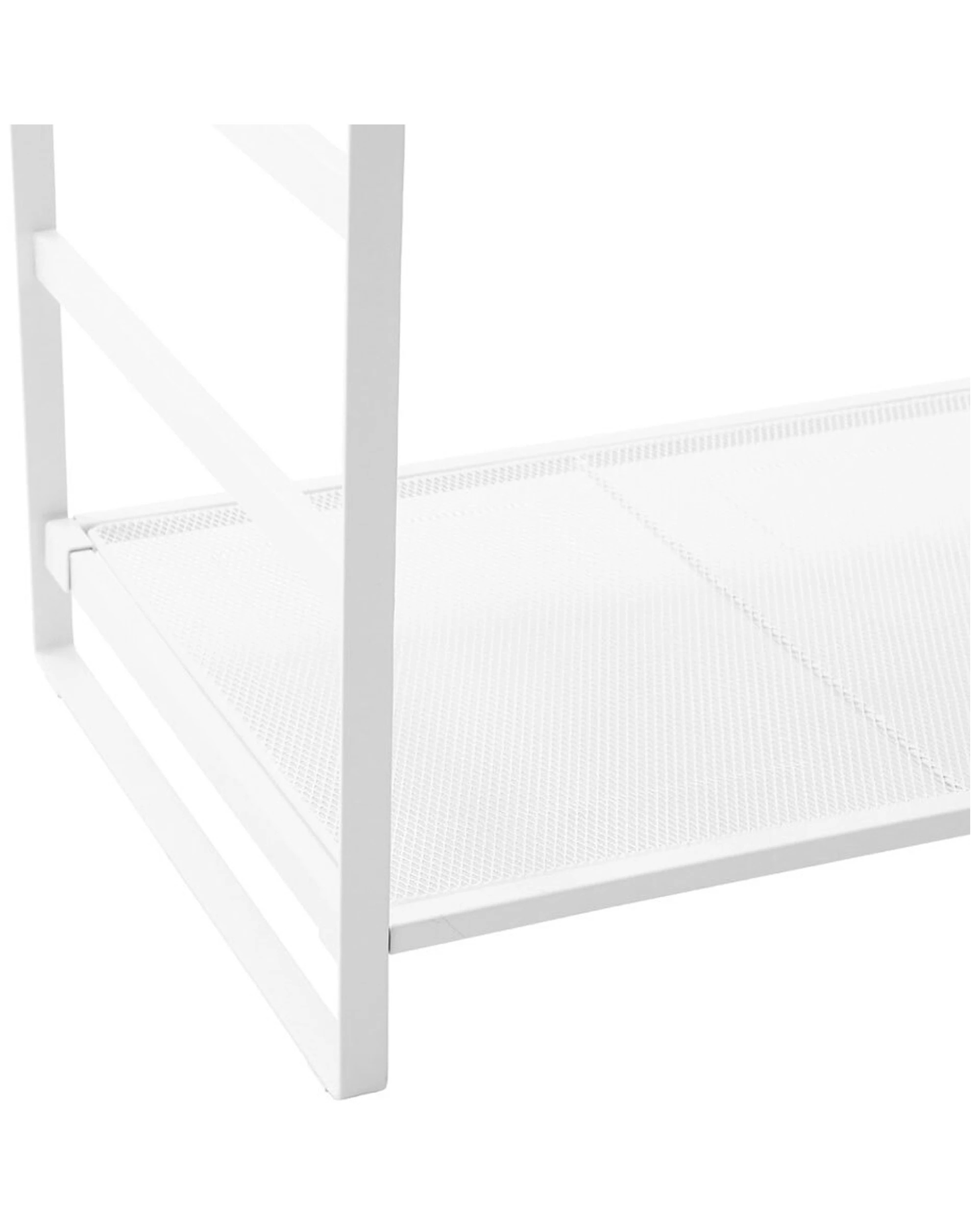4 Boxsweden Mesh Wire 2 Tier 73cm Storage Holder Shelf Organiser Rack Stand
 - White, 4 of 5