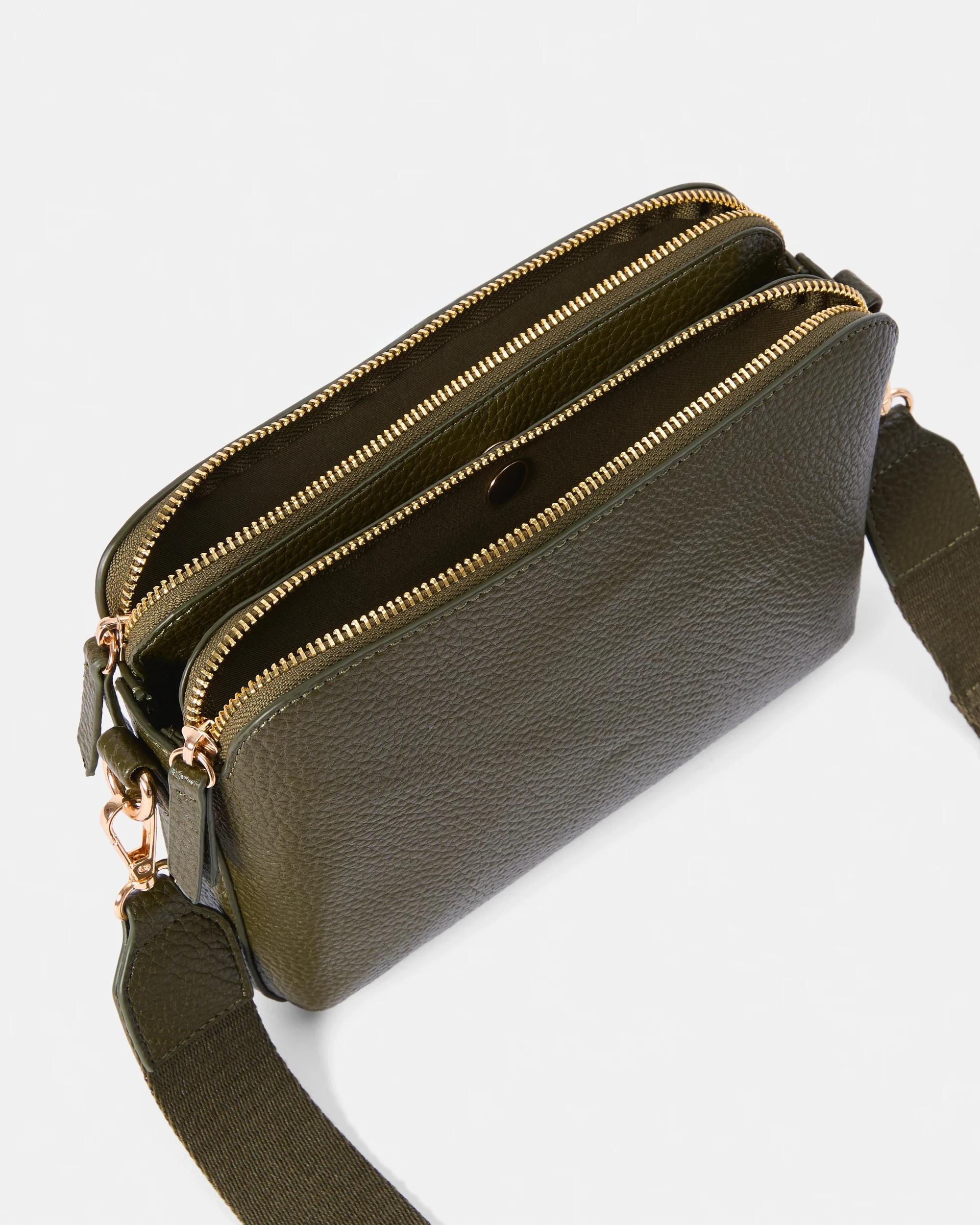 4 Double Pocket Crossbody Bag Dark Camo, 4 of 8