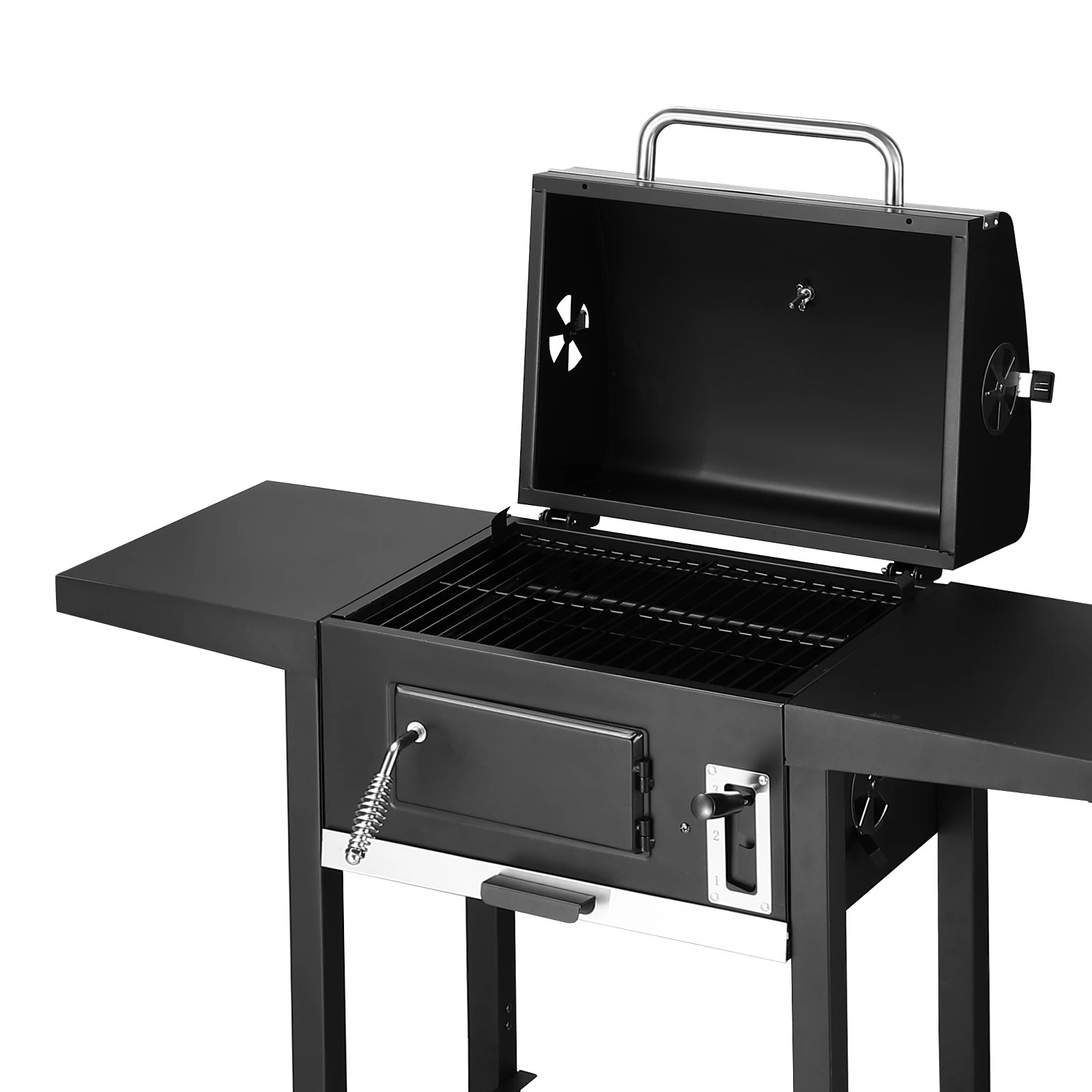 6 Ausway Steel Charcoal BBQ Barbecue Grill Trolley, 6 of 7