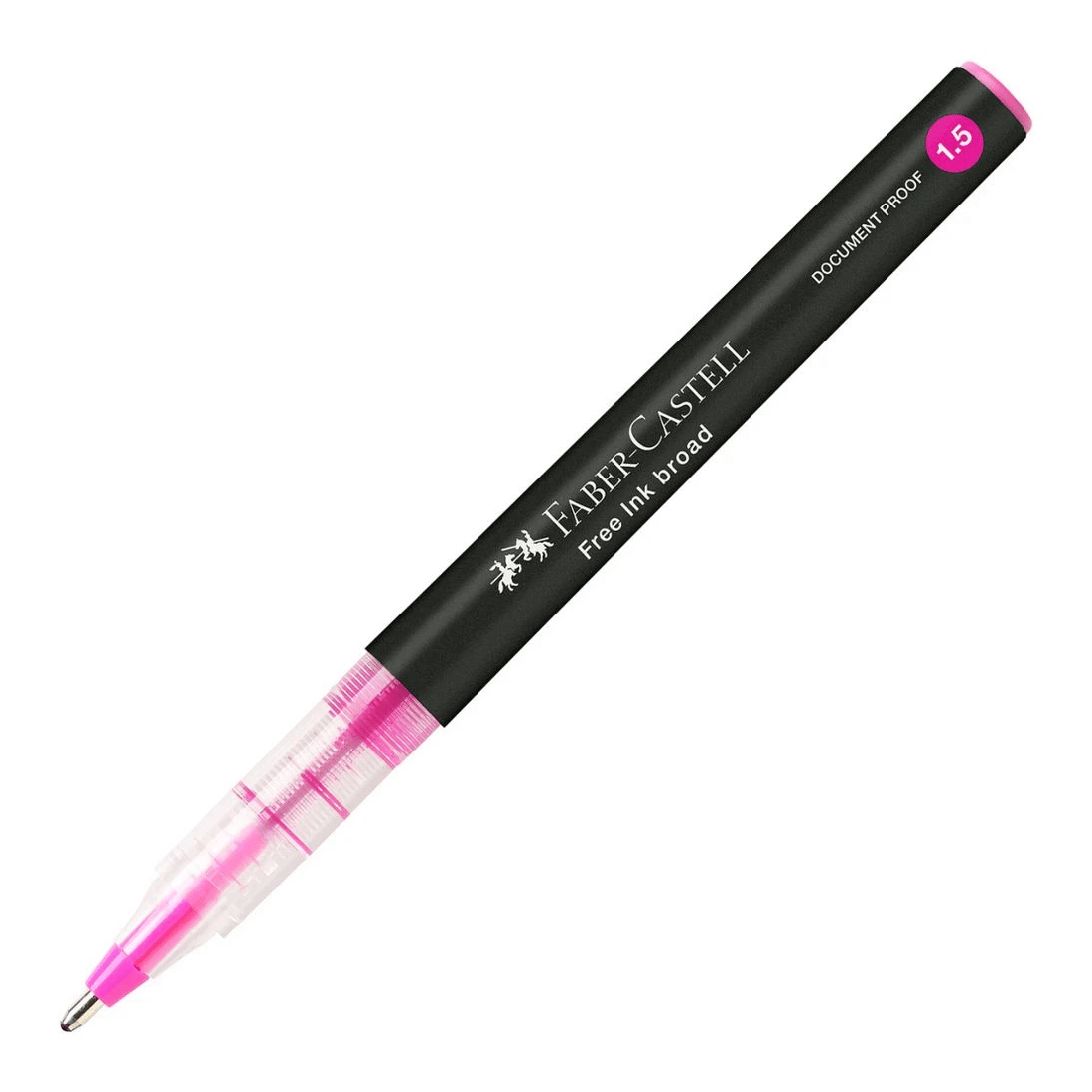 2 Faber Castell Free Ink Rollerball Pen 1.5 mm Pink, 2 of 4