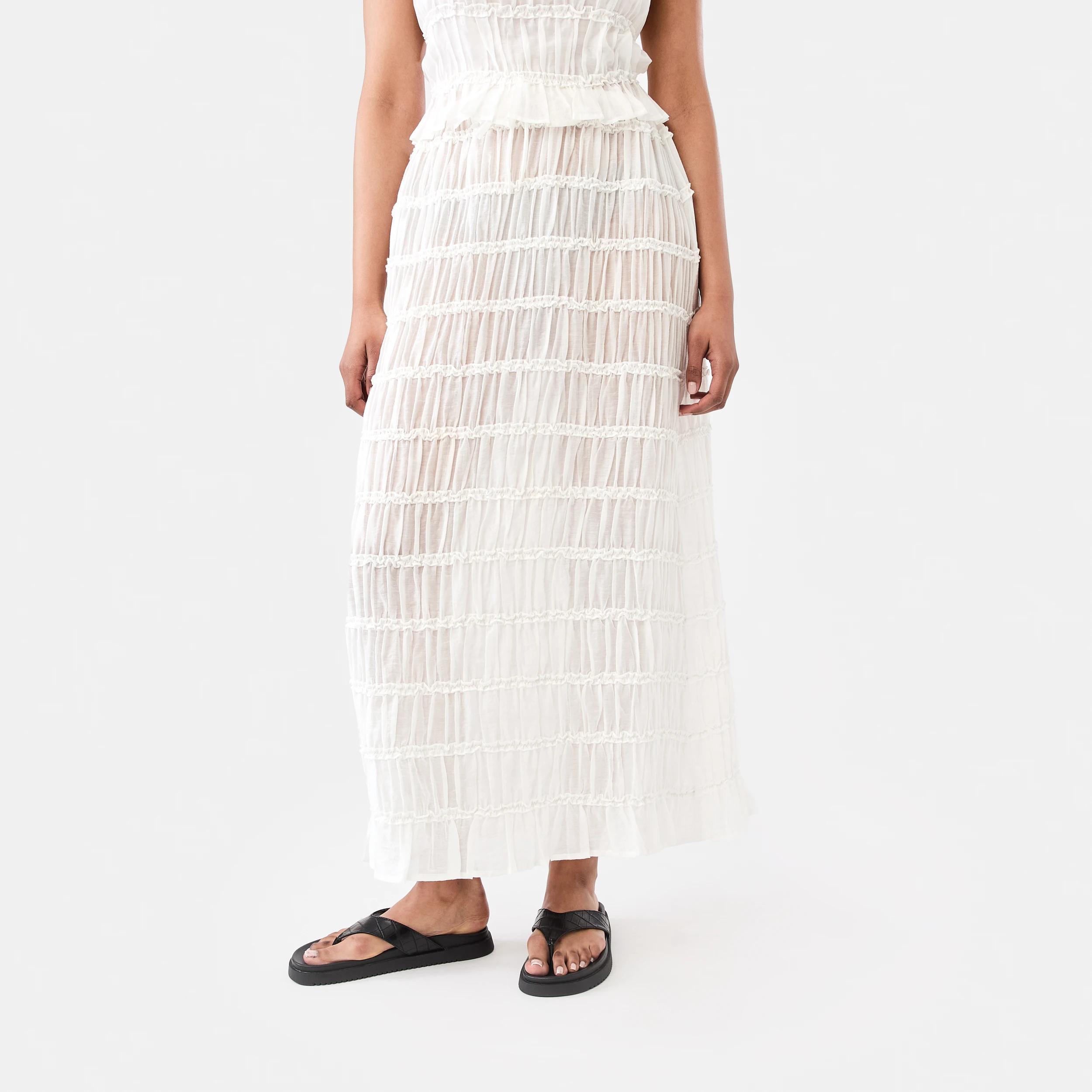 1 Tiered Maxi Skirt Cld White, 1 of 6
