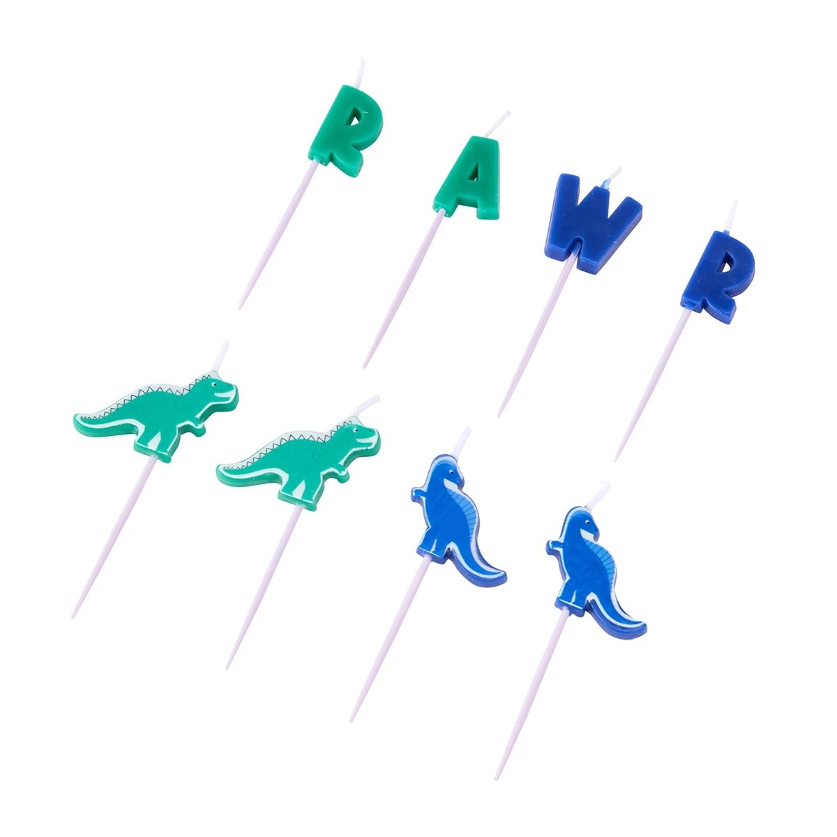 1 8 Pack Dinosaur Candles, 1 of 7