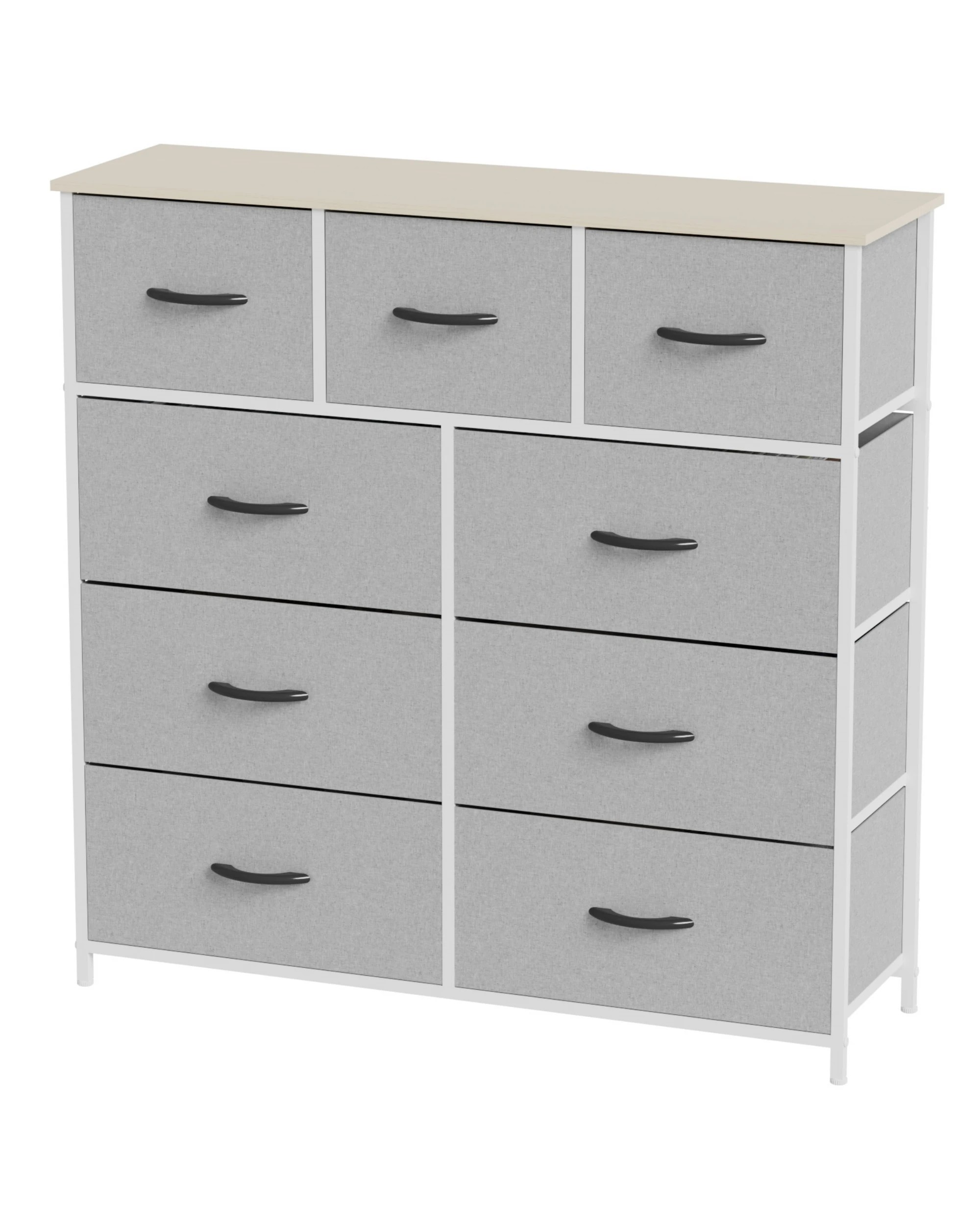 1 Advwin 9 Chest Of Drawers Storage Cabinet Fabirc Drawers
 - Grey, 1 of 3
