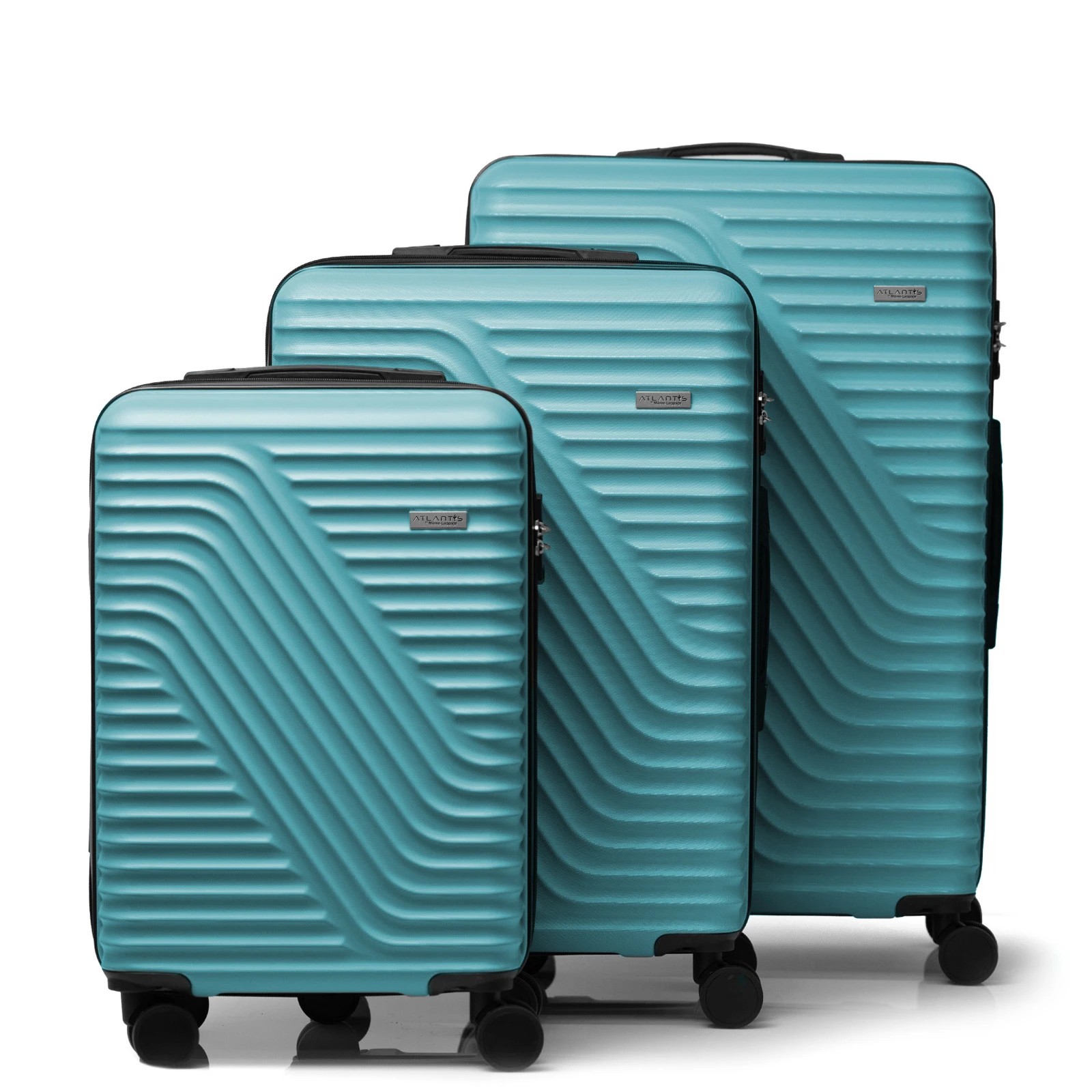 1 Milano Décor Atlantis Luggage 3 Piece Set TSA Lock Luxury Hard Case Travel Suitcase - Turquiose, 1 of 9