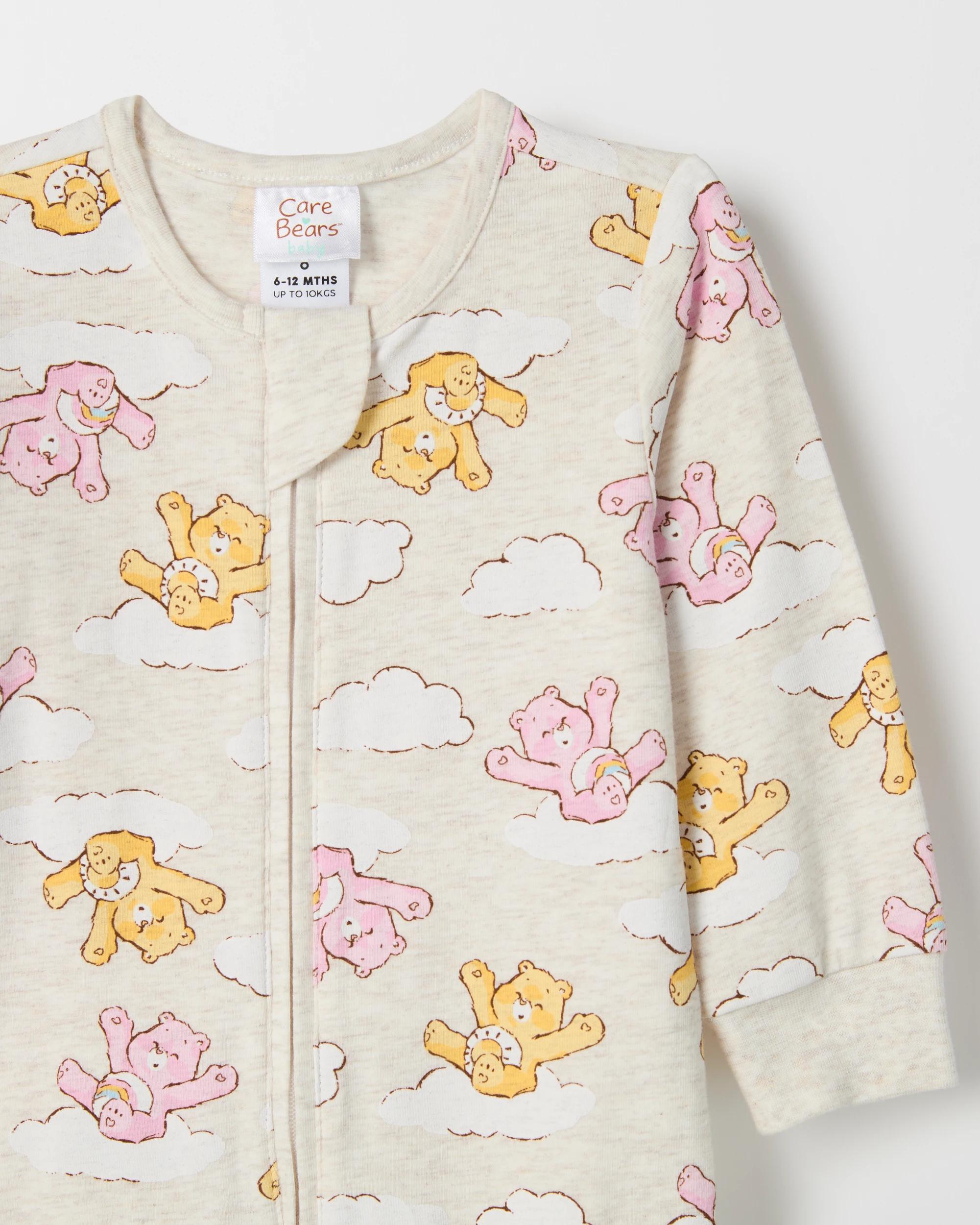4 Care Bears Australian Cotton Baby Zip Coverall OATMEAL MARLE, 4 of 4