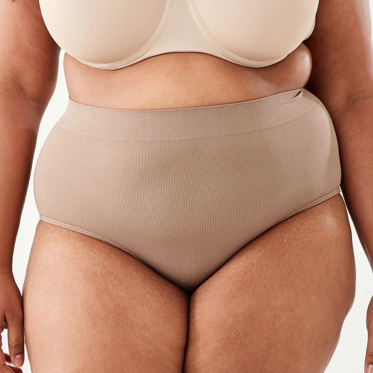 5 3 Pack Curve Rib Seamfree Full Briefs HALOGEN BLUE, BALLERINA, SOFT CLAY, 5 of 8