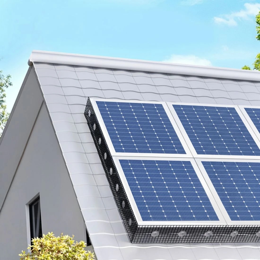 3 Gardeon 20cm x 30M Solar Panel Bird Guard Mesh Critter Guard Roll Kit with Rust-Proof PVC Coating - Black, 3 of 5