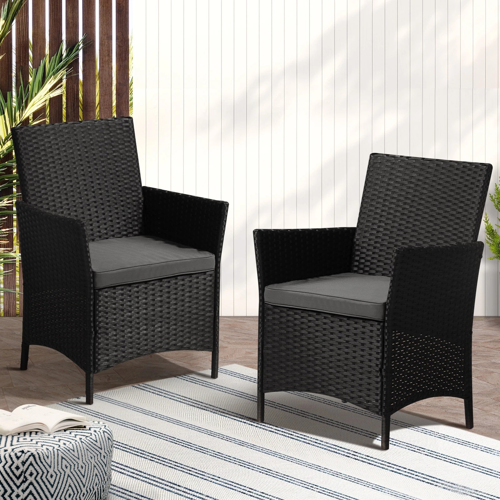 10 Livsip Outdoor Dining Chairs Rattan Outdoor Patio Chairs Furniture Set Of 2
 - Multi, 10 of 10