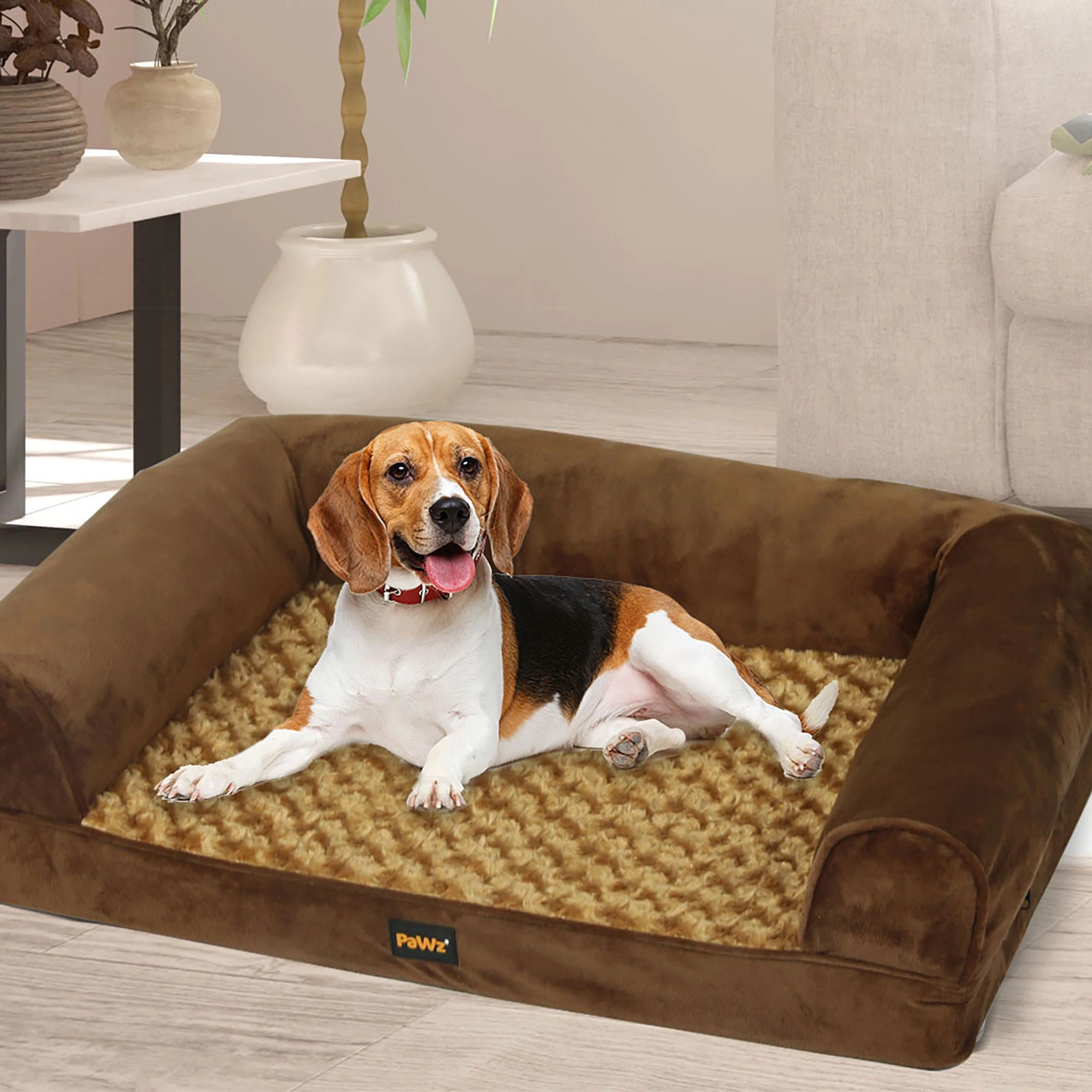 7 Pawz Pet Orthopedic Calming Bed Medium - Brown, 7 of 7