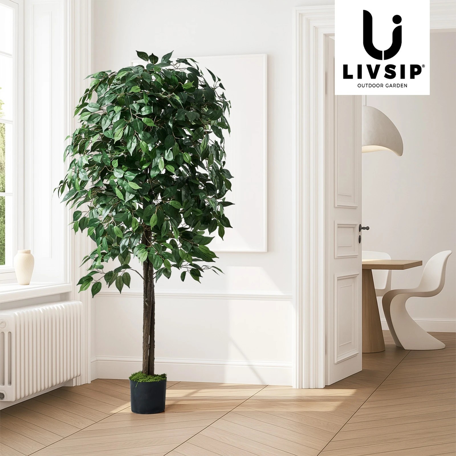 6 Livsip 150cm Artificial Ficus Tree - Green, 6 of 10