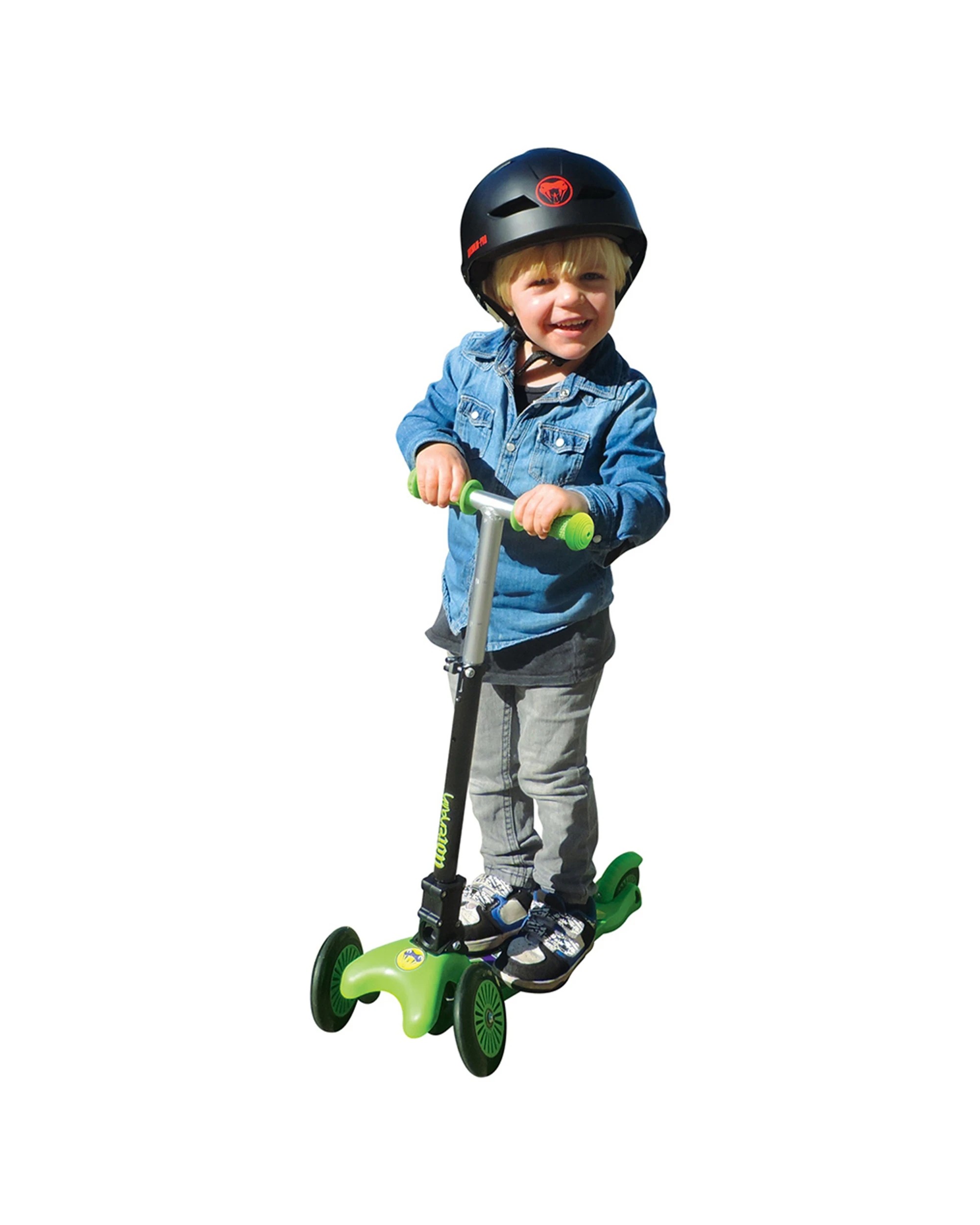 1 Adrenalin Skate Kids Trio Junior Tilt Steer 3 Wheel Strong Lightweight Scooter - Natural, 1 of 1