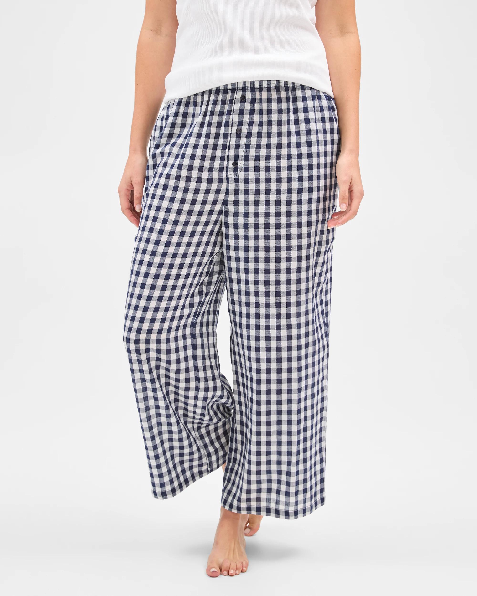 5 Target Woman 7/8 Length Sleep Pants NAVY GINGHAM, 5 of 7