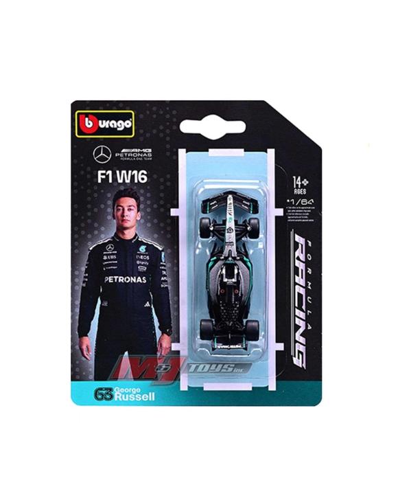 Bburago Mercedes-AMG F1 W16 2025 #63 George Russell 1:64 Scale