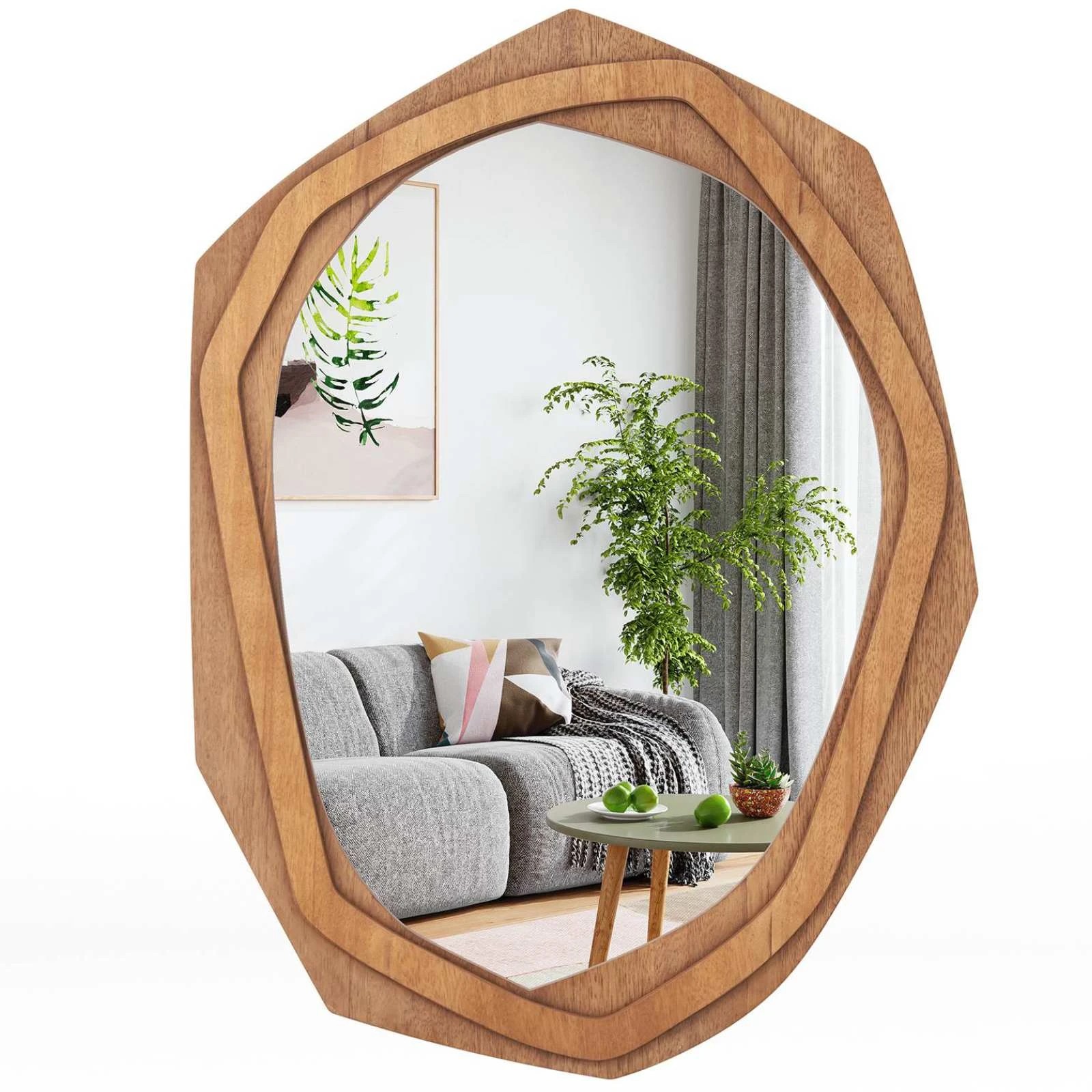 1 Costway Vanity Mirror Decorative Wall Mounted Mirror 90x66cm, 1 of 2