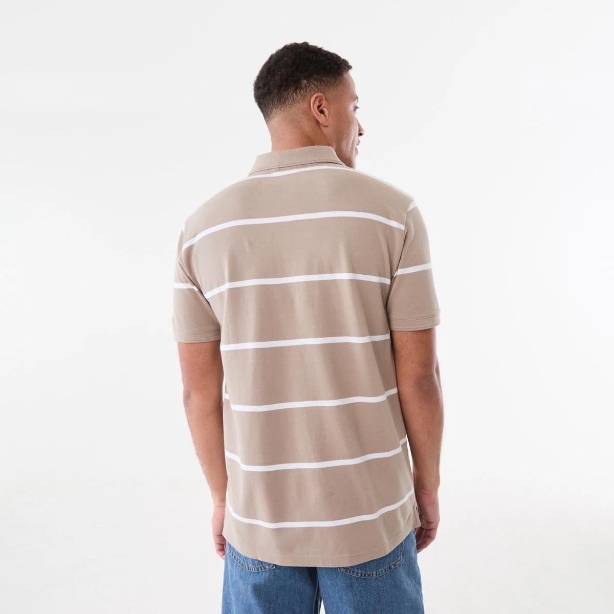 3 Stripe Polo Shirt GIANN STRIPES STRING BEIGE, 3 of 5