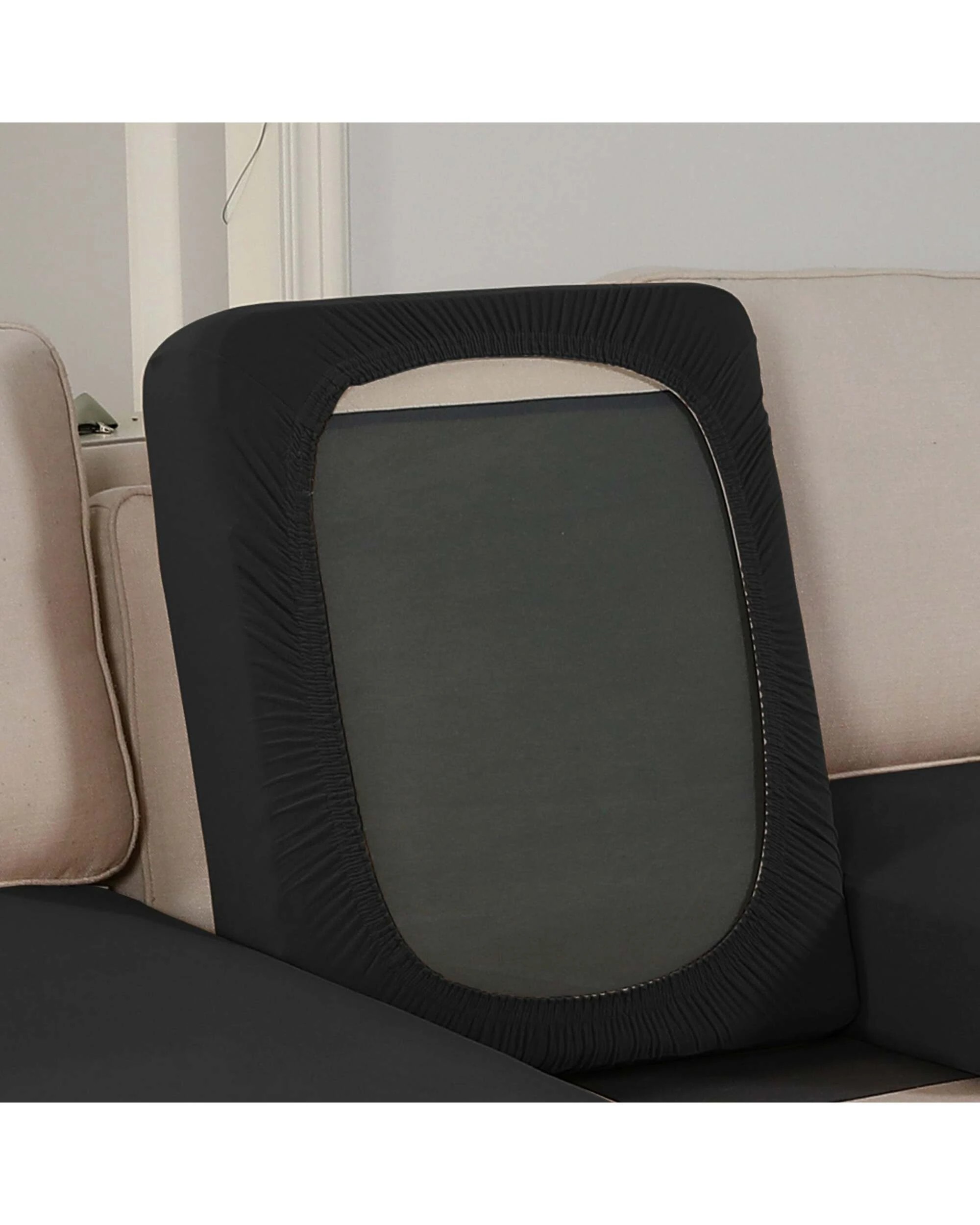 3 Smarcute 4 Pieces Sectional Sofa Couch L-Shape Lounge Cushion Seat Cover - Black, 3 of 6