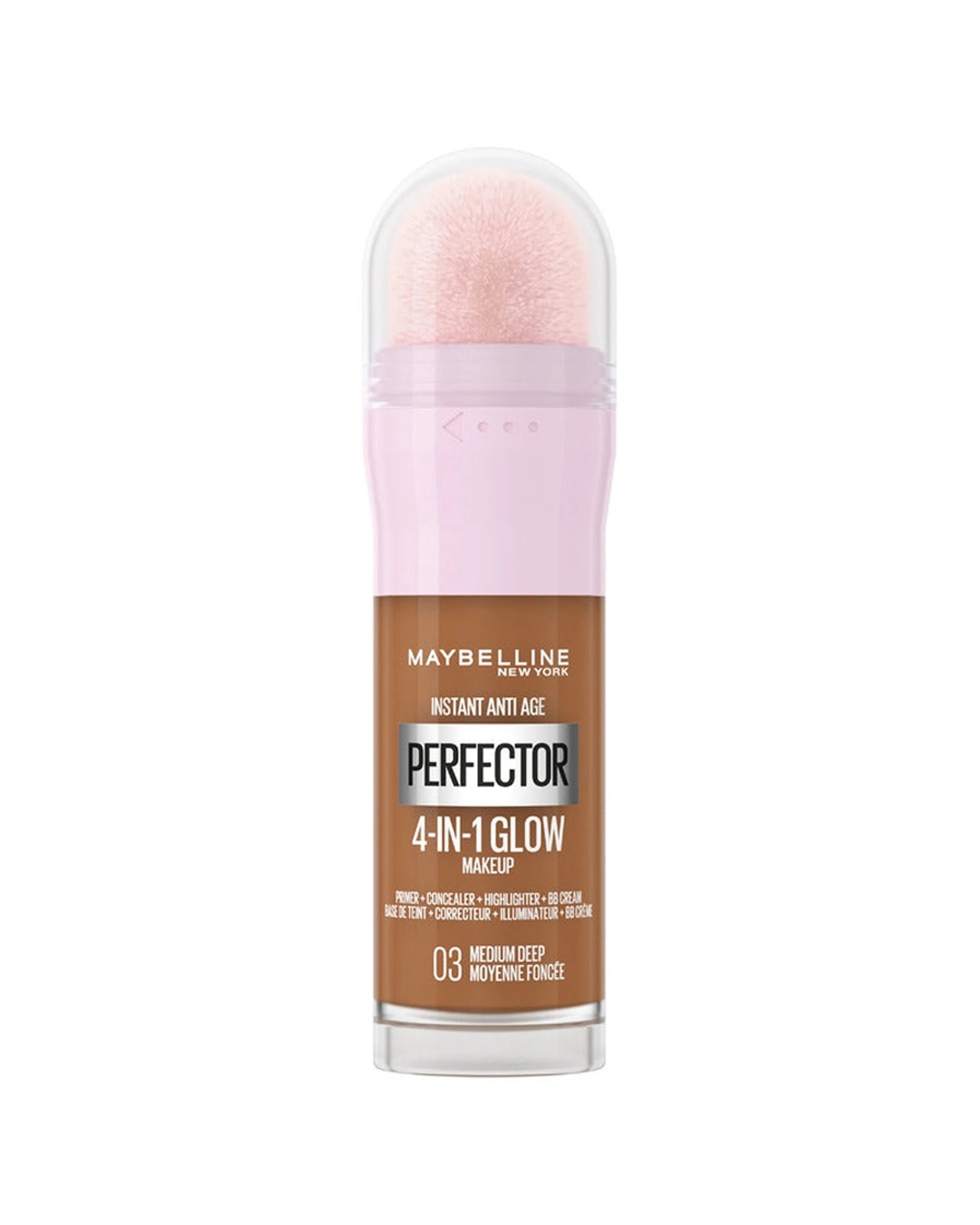 1 Maybelline Instant Perfector 4-In-1 Glow Foundation Makeup 03 Medium Deep - Brown, 1 of 2