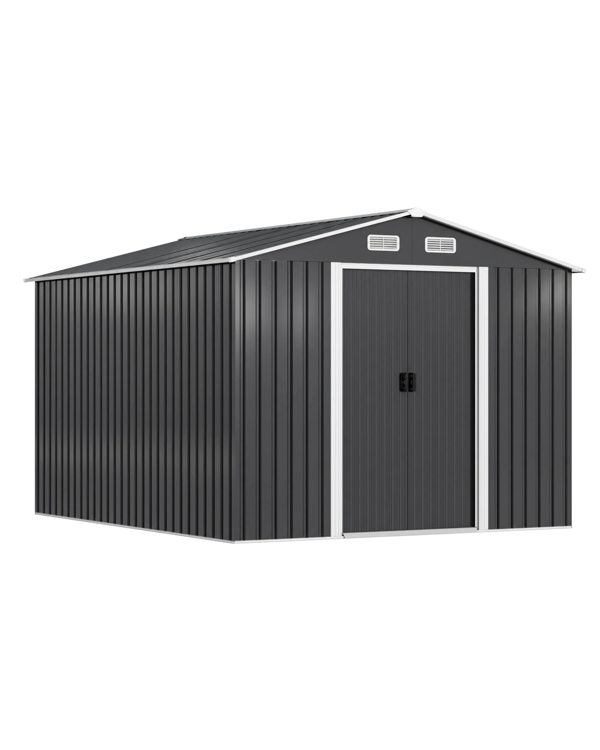 Advwin Garden Shed 8 x 10 FT Galvanised Steel Outdoor Storage Shed ...
