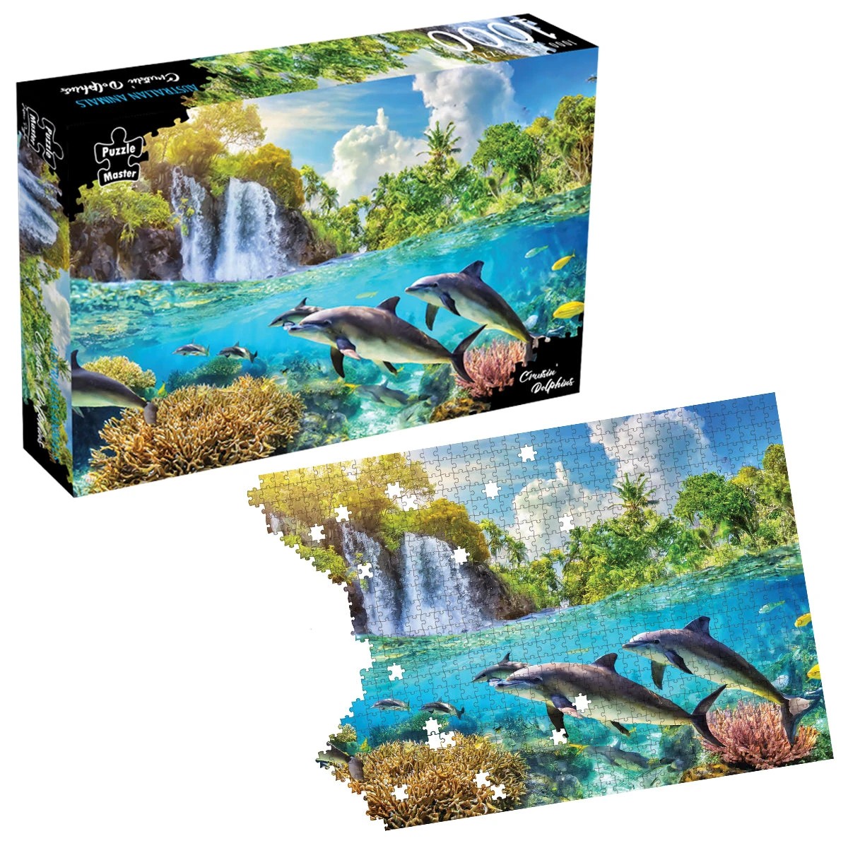 5 Puzzle Master Cruisin Dolphins 1000 Piece Jigsaw Puzzle, 5 of 8