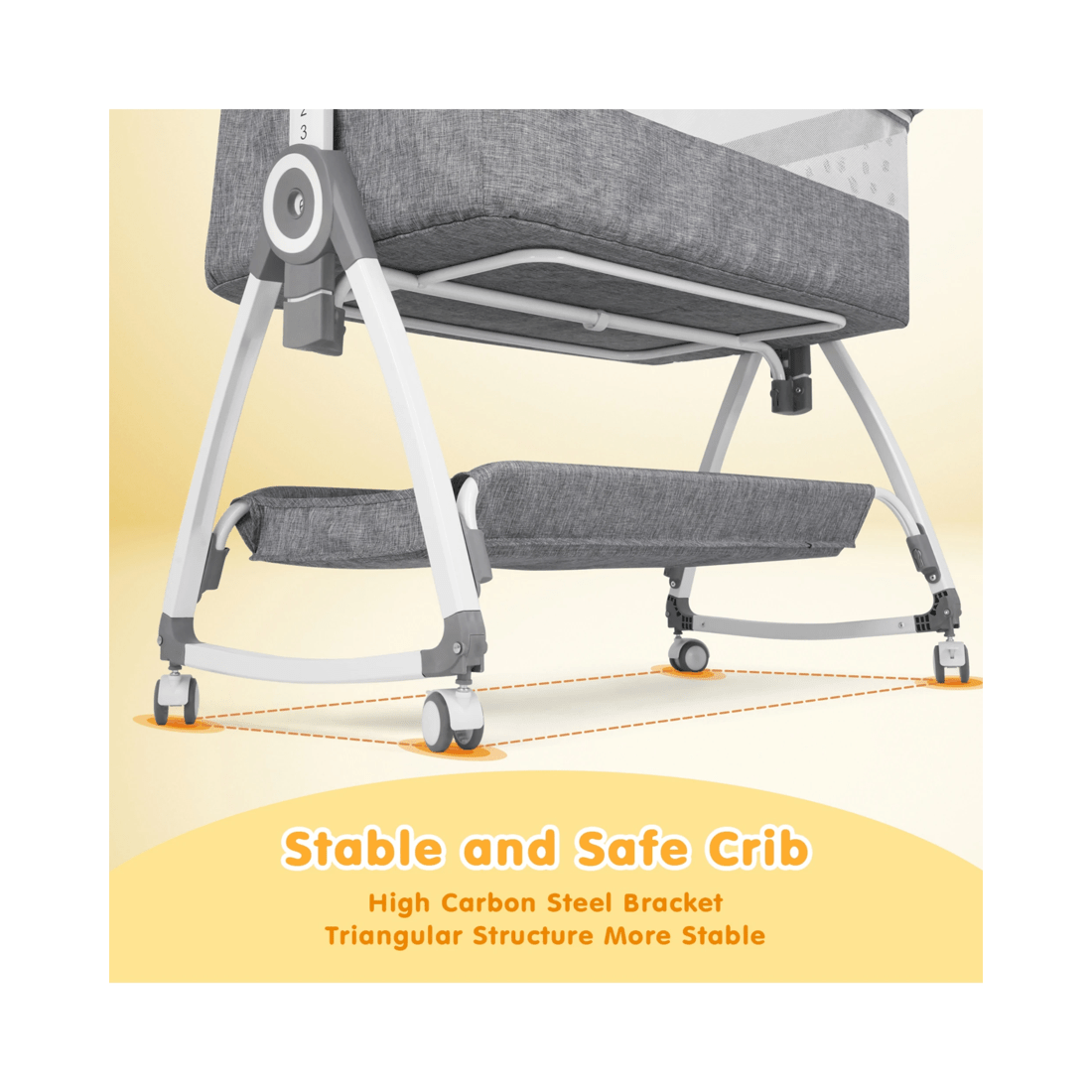 9 Advwin Baby Cot Crib Grey, 9 of 9