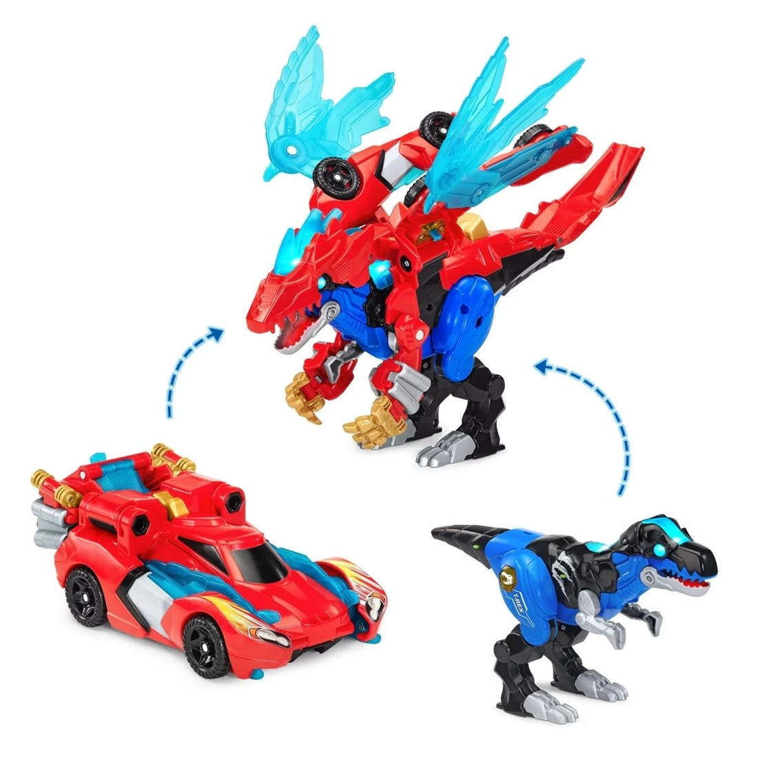 3 VTech Switch & Go Dinos Armour Up Dragon T-Rex, 3 of 9