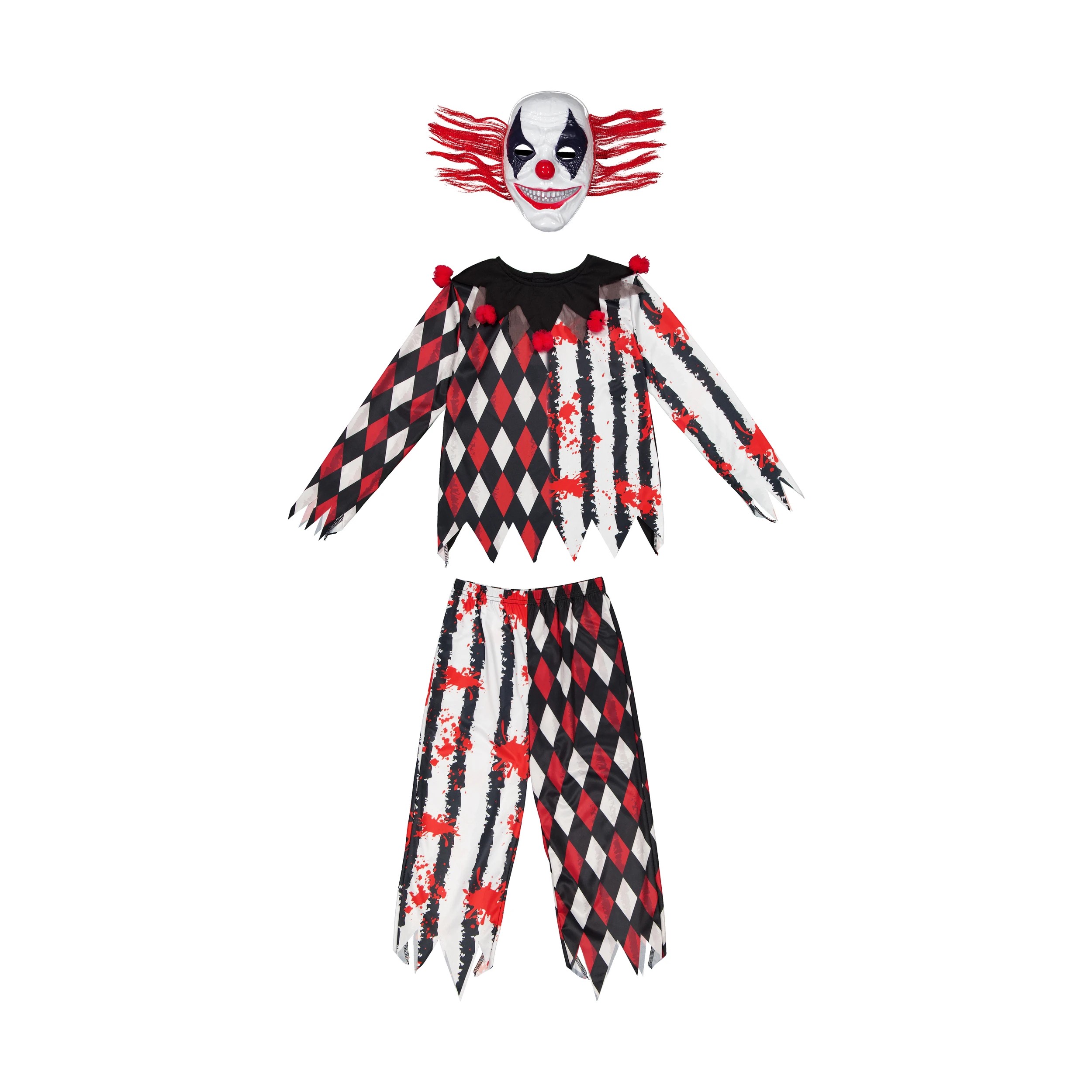 2 3 Piece Clown Costume with Mask - Ages 6-8, 2 of 6